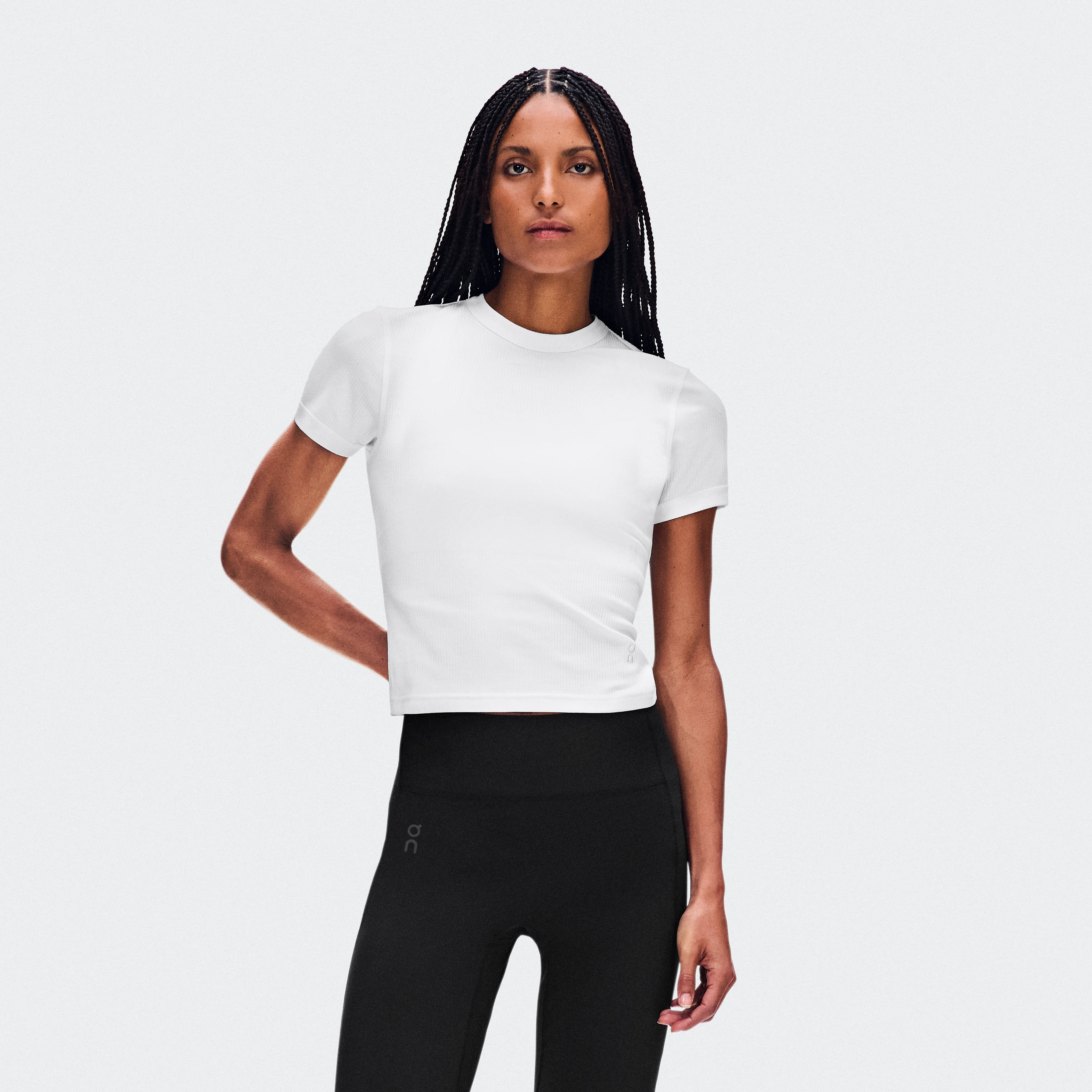 On All-Day Ribbed T-Shirt White Femme – Essentiel revisité Hauts et t-shirts