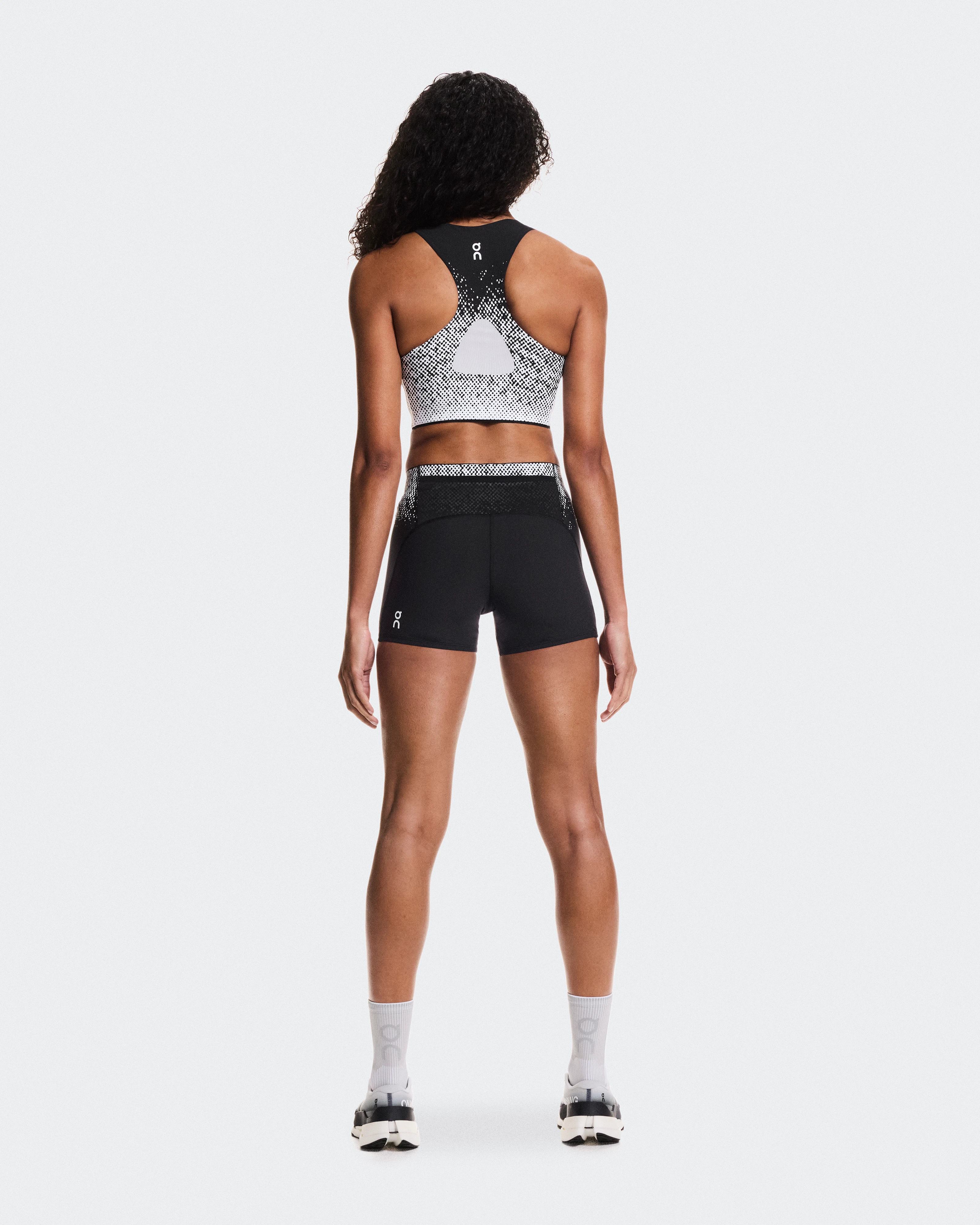 On Zero Short Tights Black & White Femme Leggings