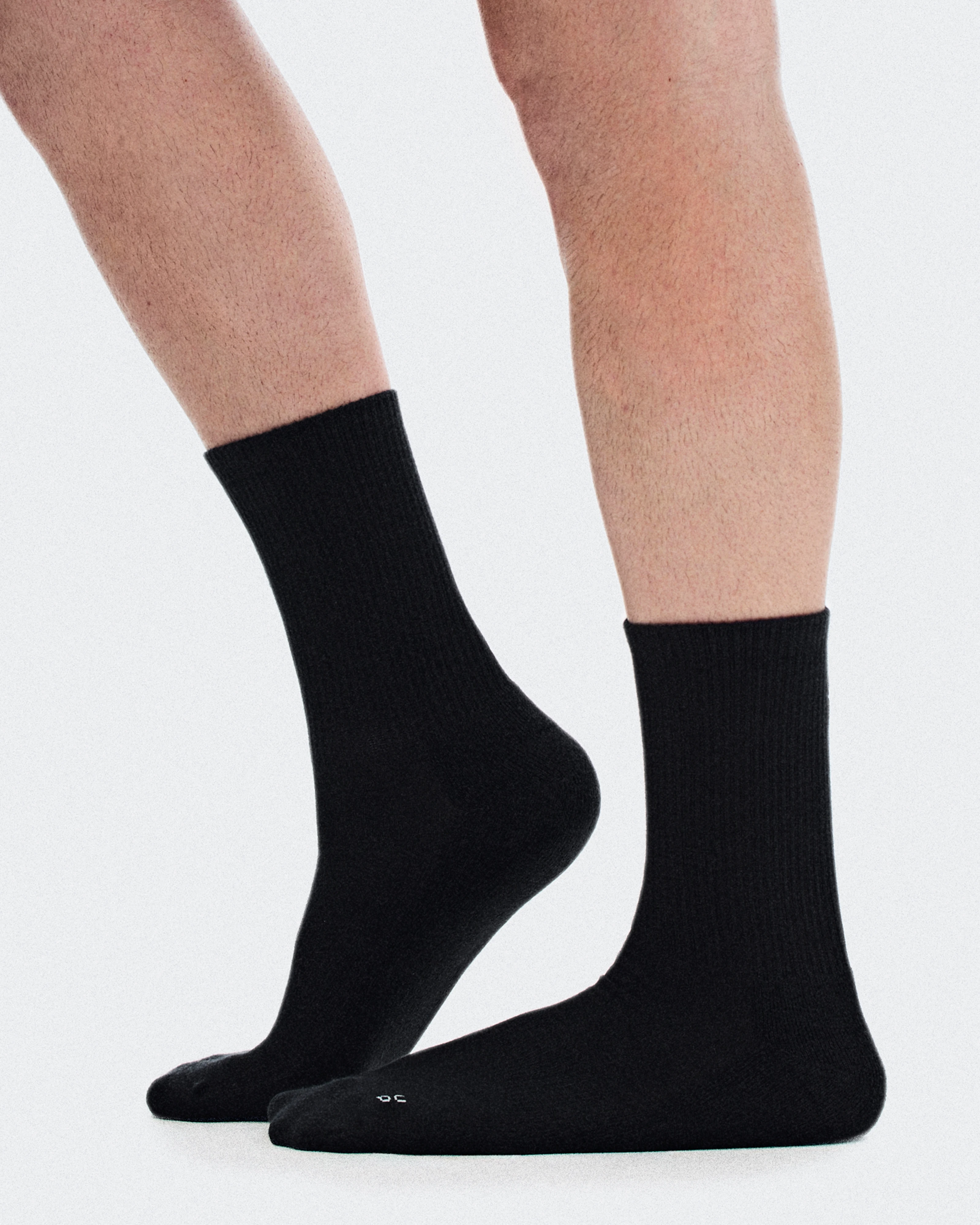 On Club Sock High 2P Black Unisexe Chaussettes