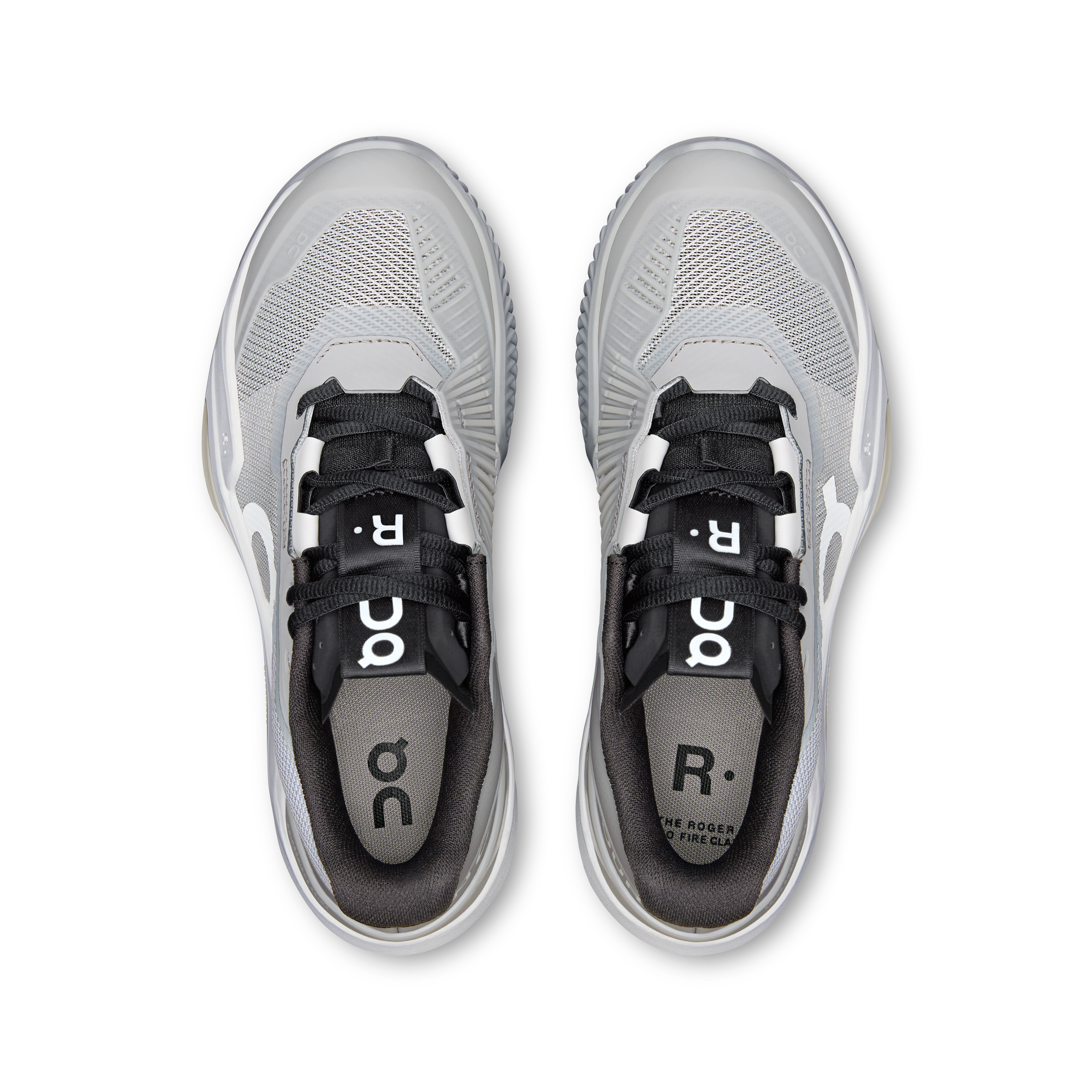 On THE ROGER Pro Fire Clay Glacier & Black Femme Tennis Chaussures