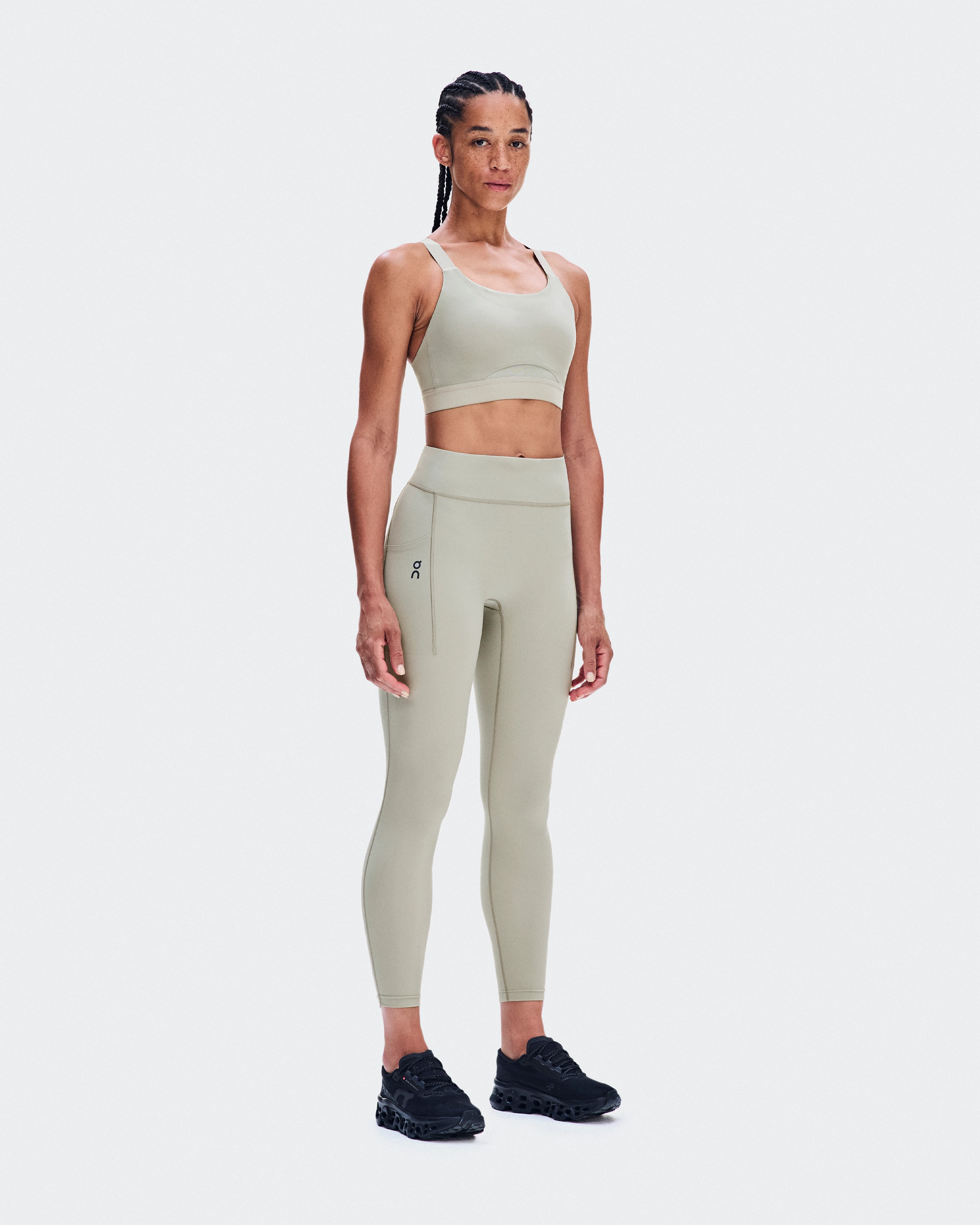 On Performance Tights 7/8 Brume Femme Leggings