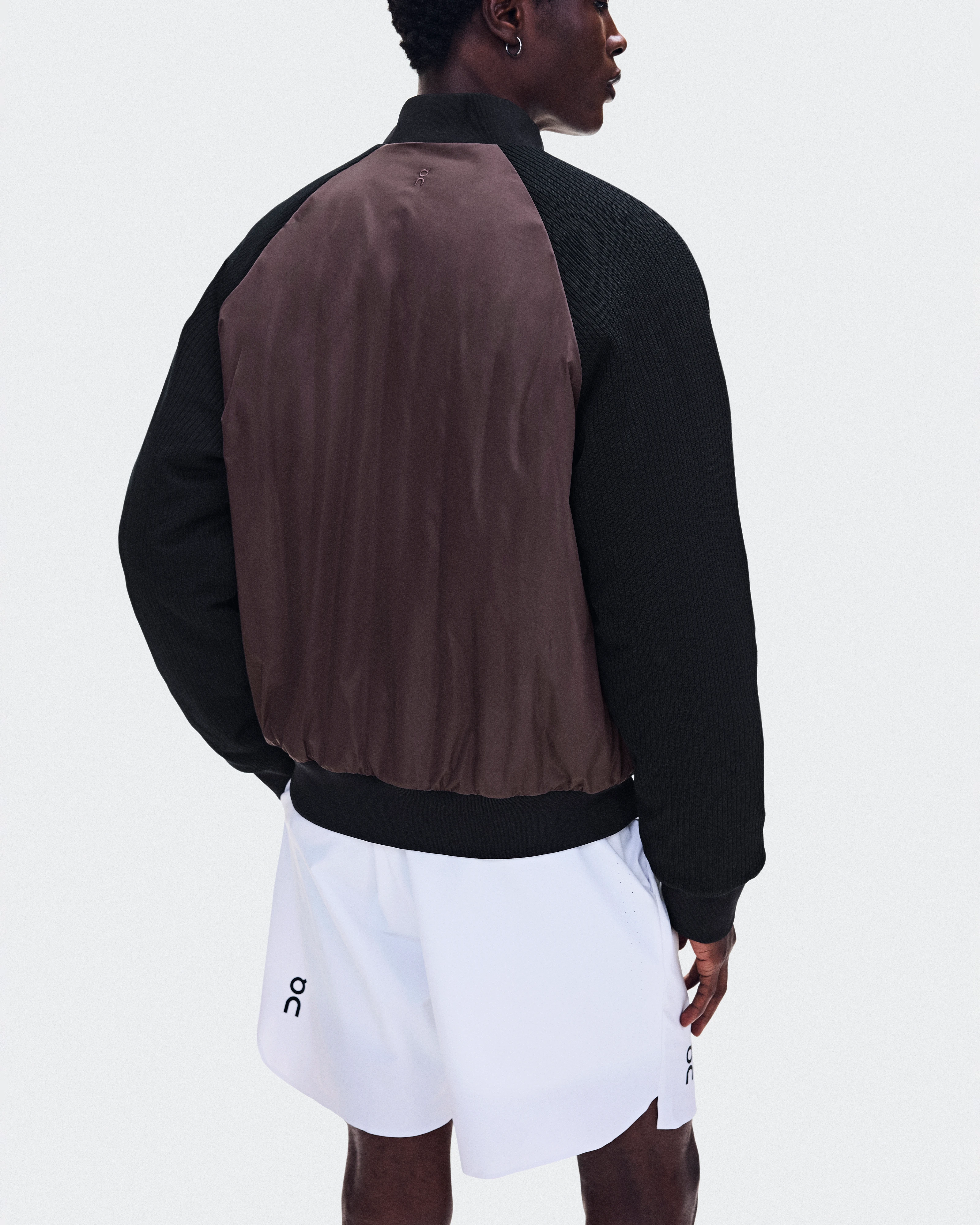 On Courtside Bomber Mulberry & Black Homme Vestes