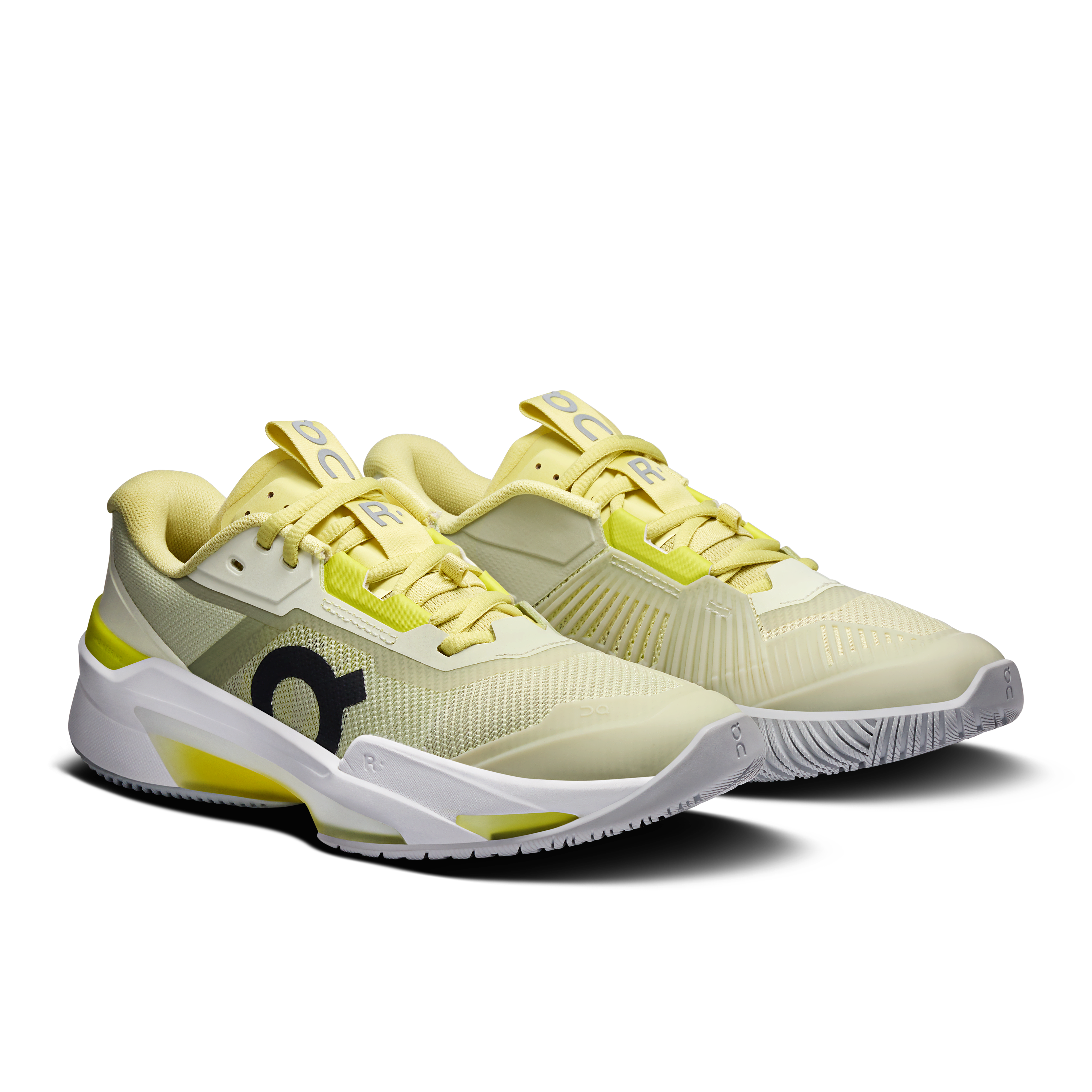 On THE ROGER Pro Fire Linen & Lime Femme Tennis Chaussures