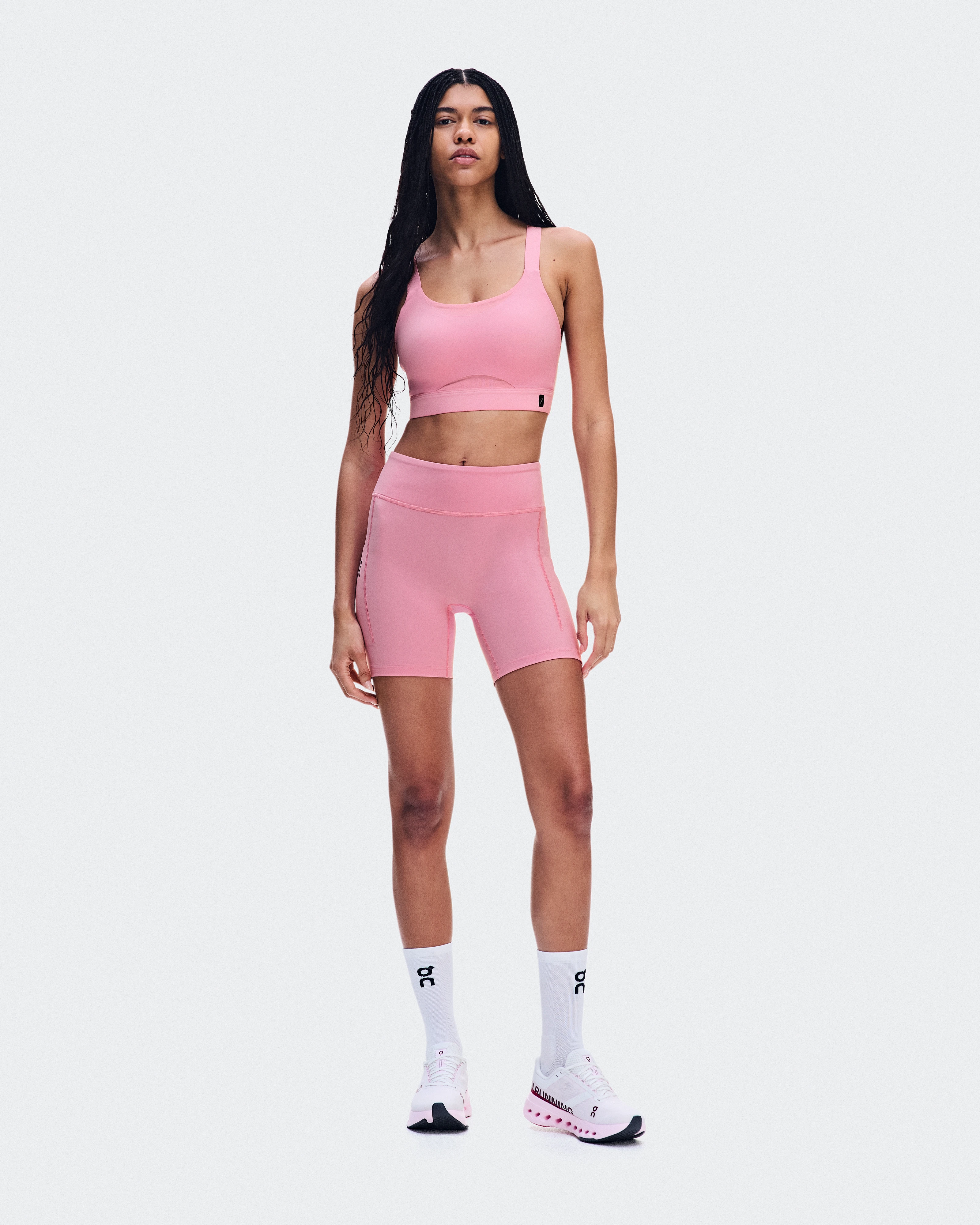 On Performance Tights Short Magnolia Femme Leggings