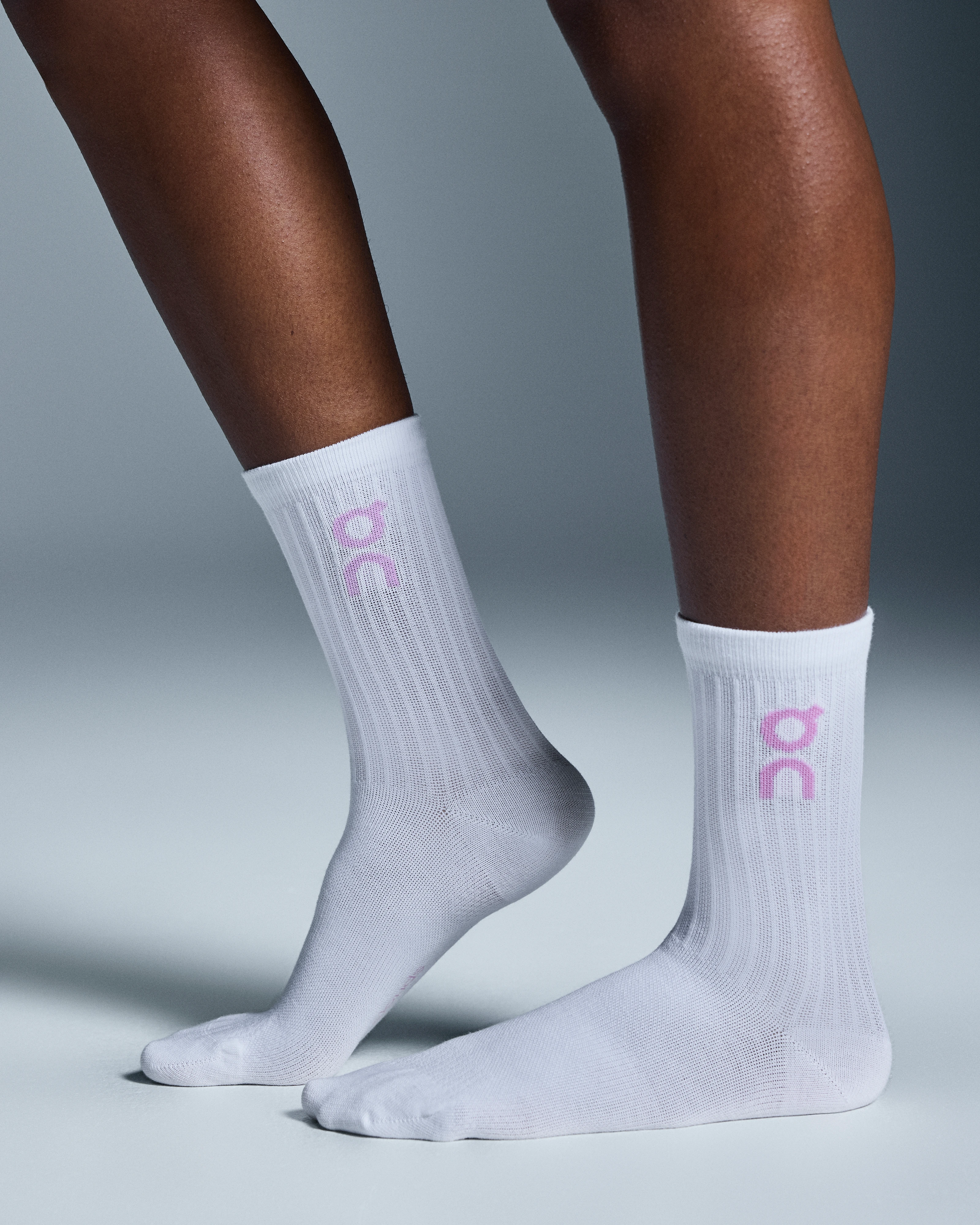 On Logo Sock High 3P Mauve & Raspberry Unisexe Chaussettes