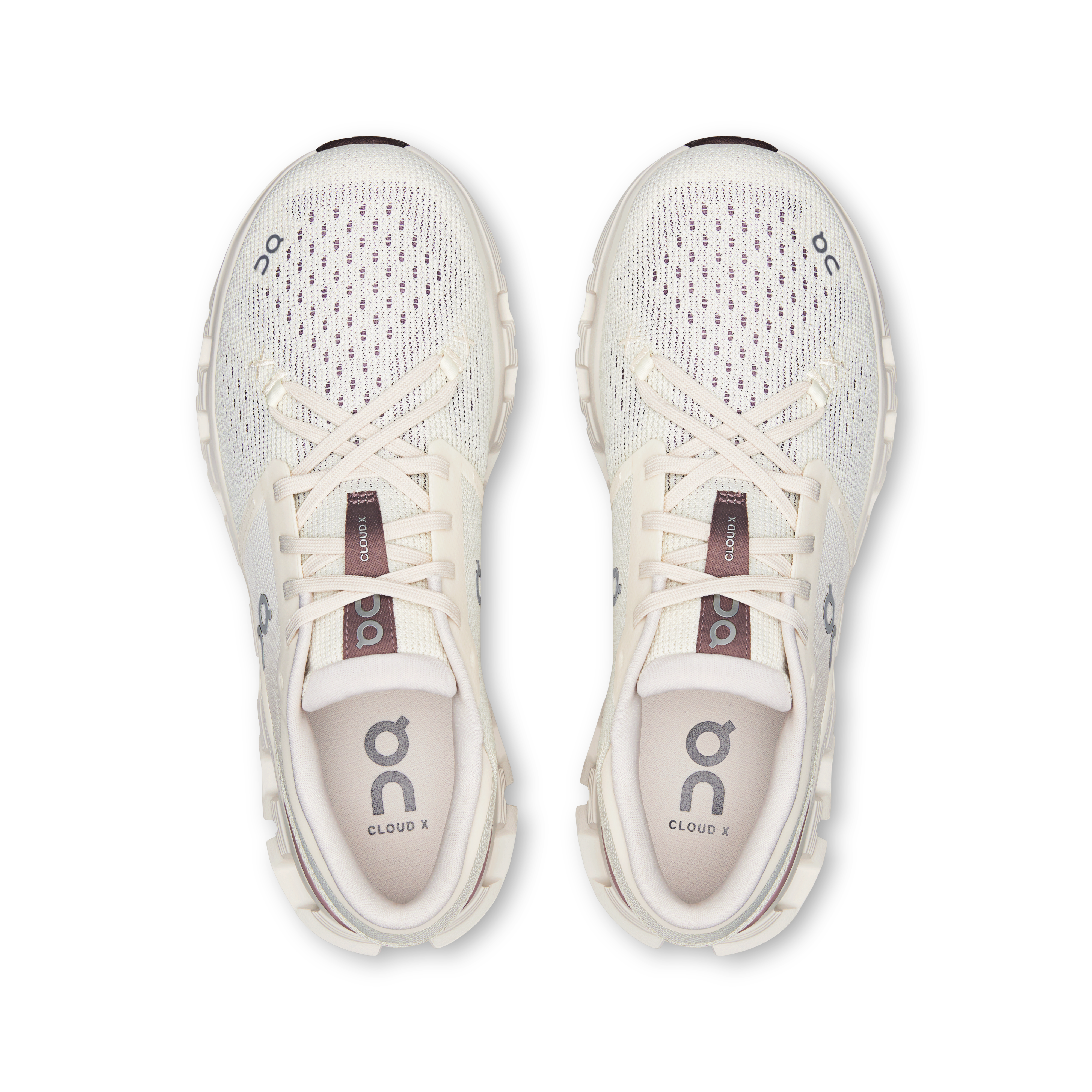 On Cloud X 4 Ivory & Heron Femme training_shoes Chaussures