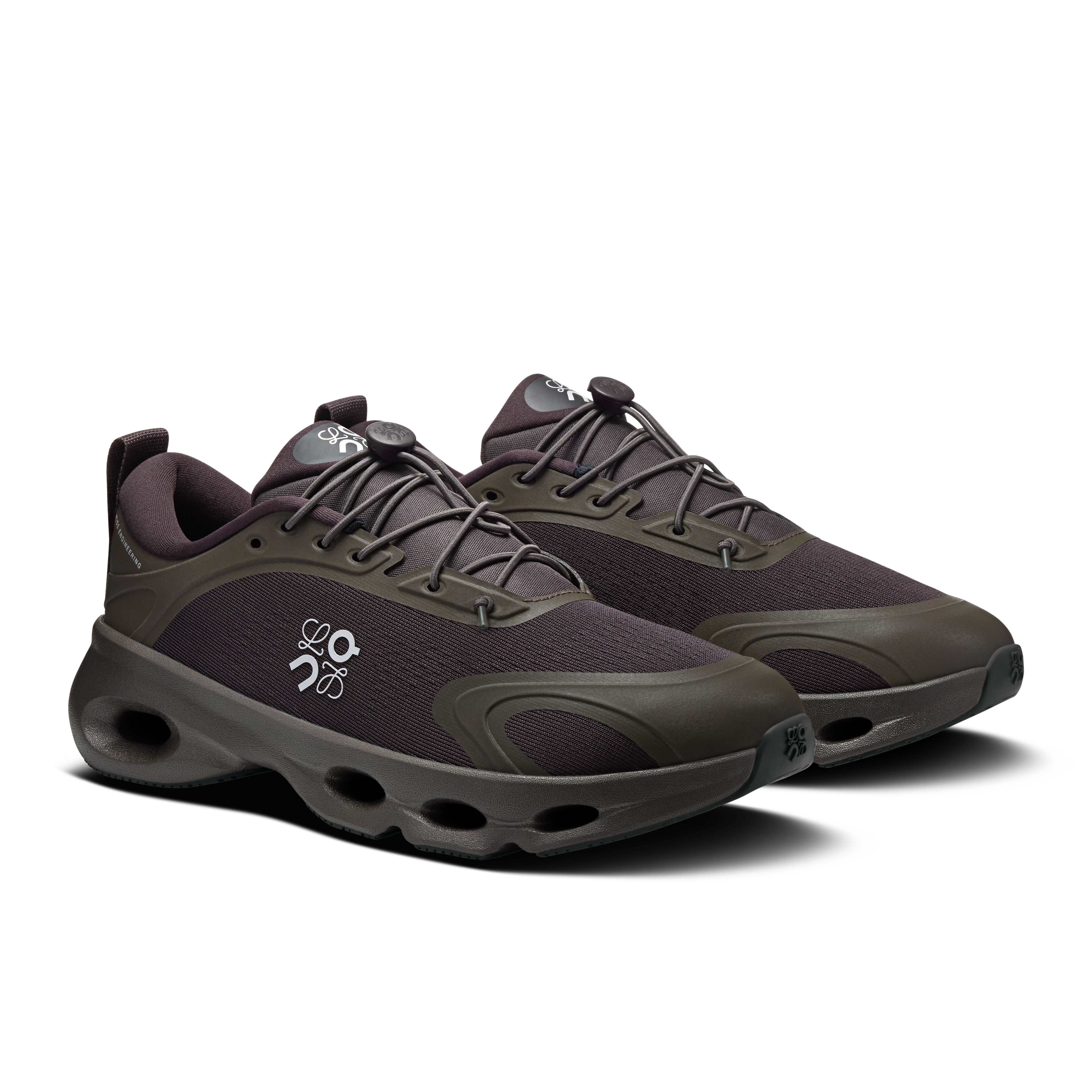 On Cloudsolo LOEWE Dark Brown & Black Femme Active Life Chaussures