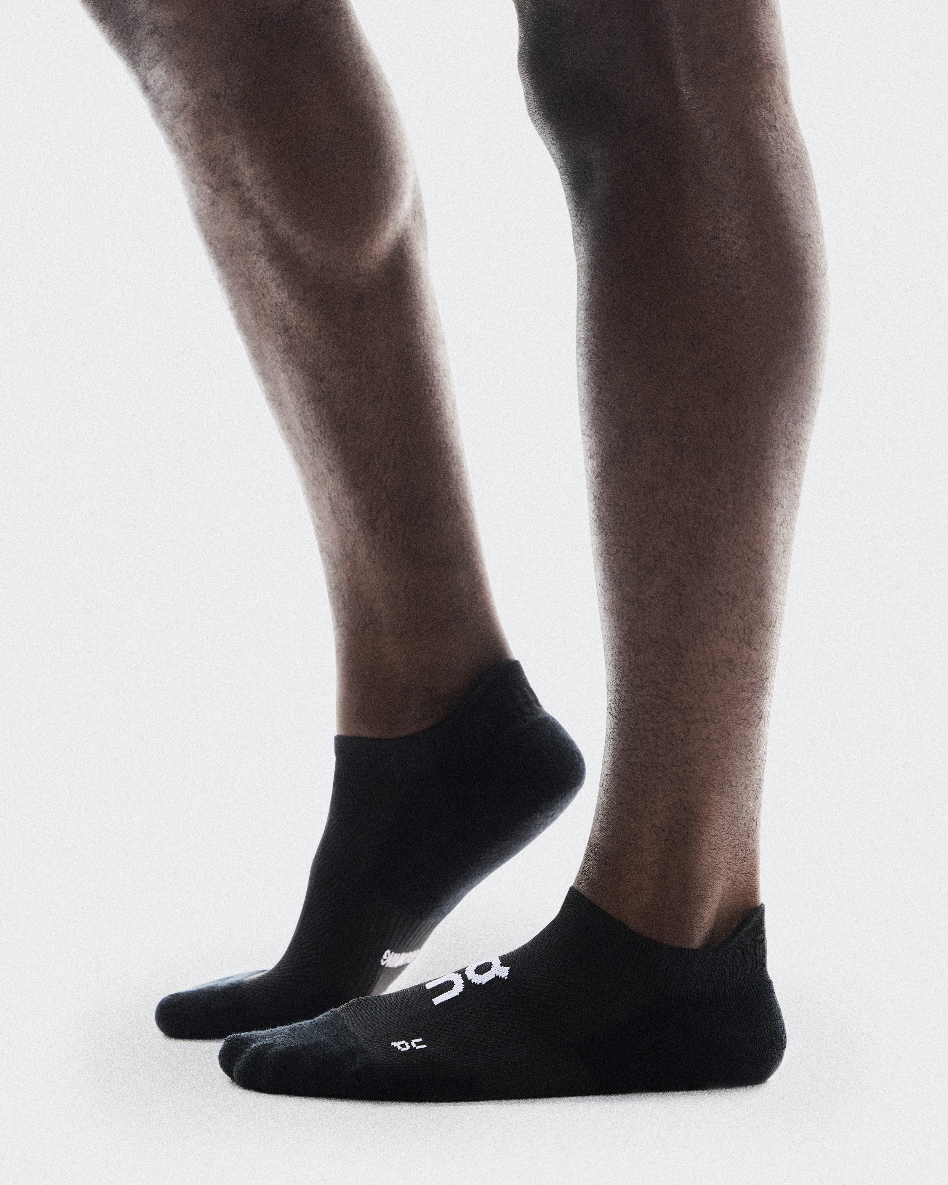 On Core Run Sock Low 2P Black Unisexe Chaussettes