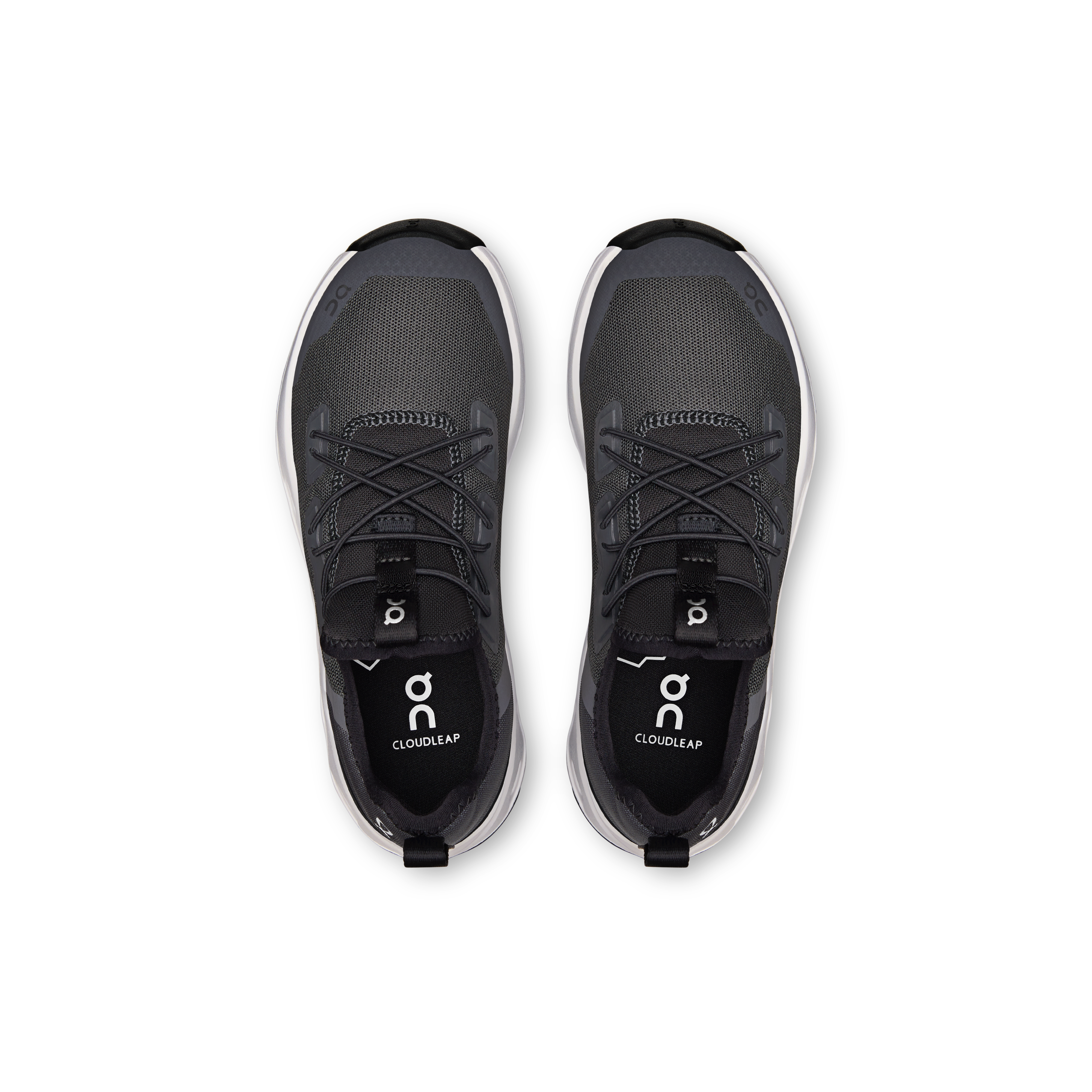 On Cloudleap Black & White Enfant Active Life Chaussures