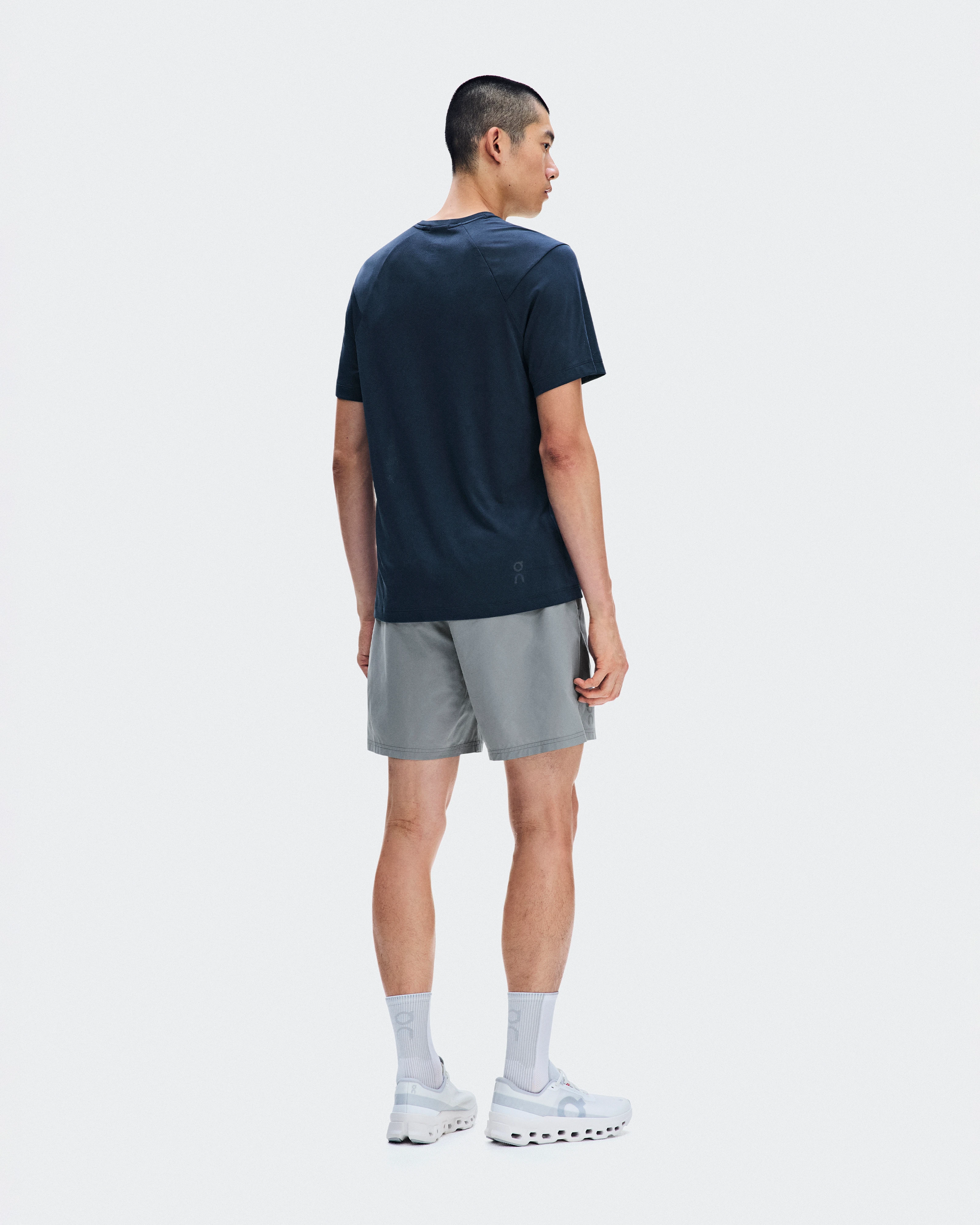 On Core-T Grid Navy Homme Hauts et t-shirts