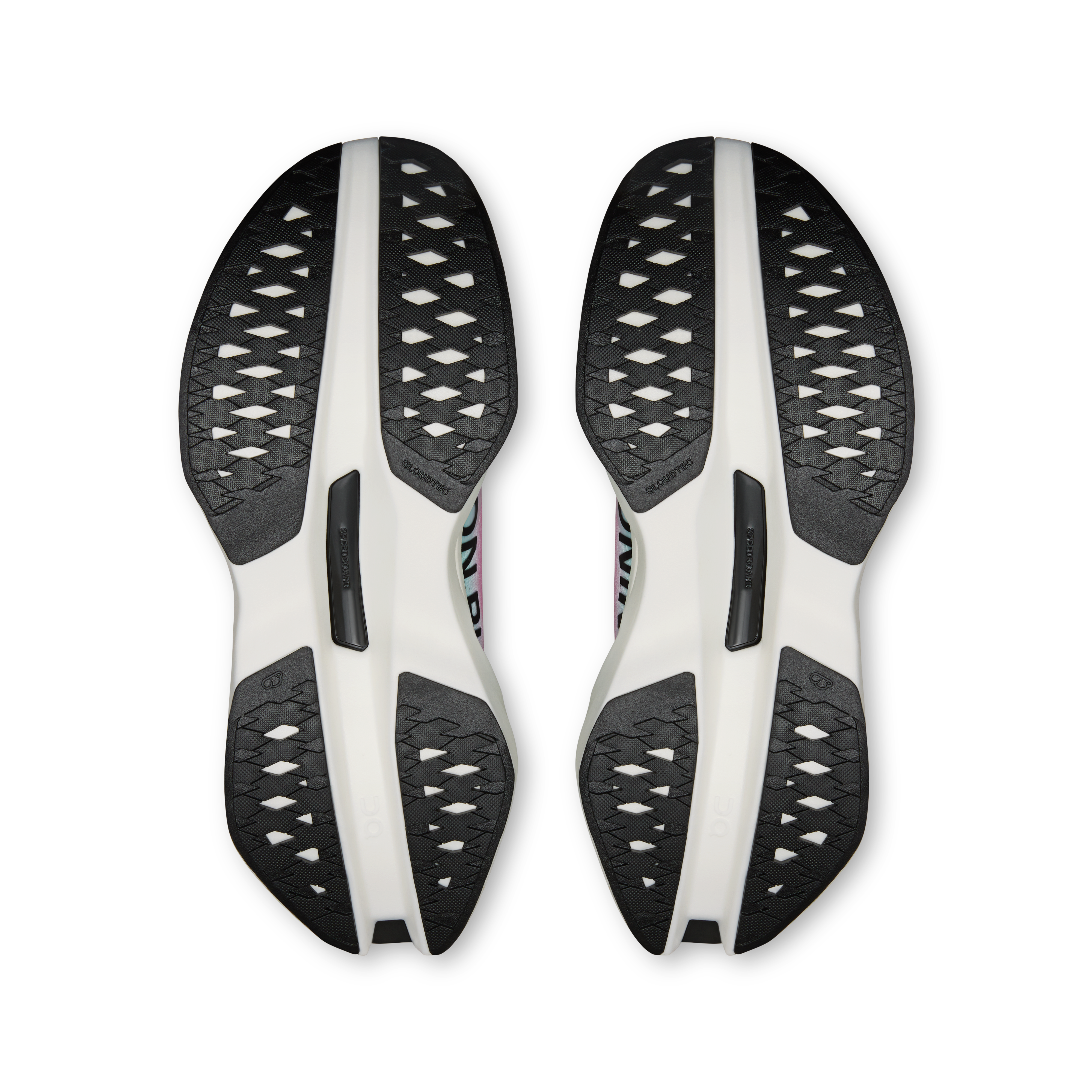 On Cloudboom Max White & Celeste Femme Running sur route Chaussures