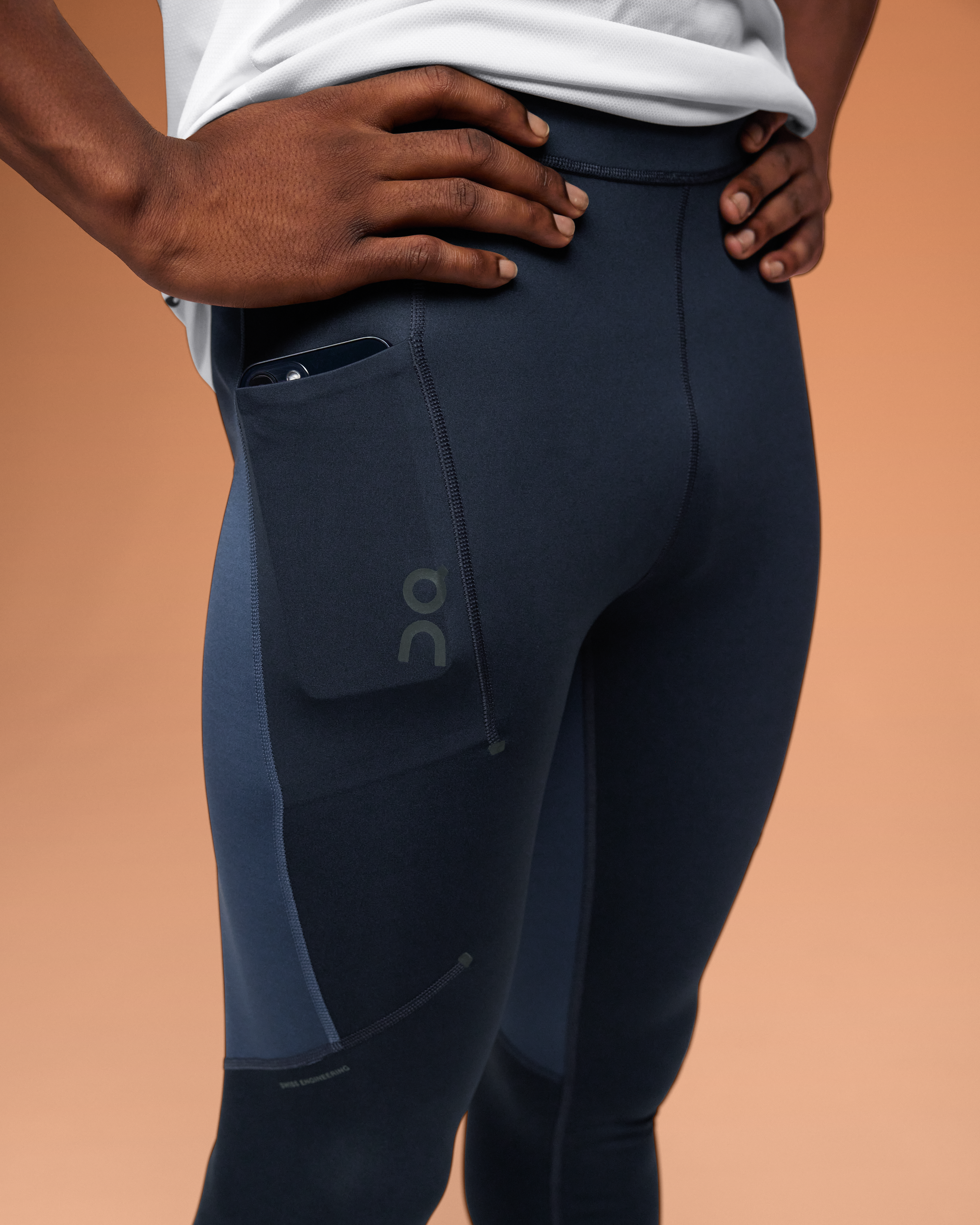 On Performance Tights Navy & Denim Homme Leggings