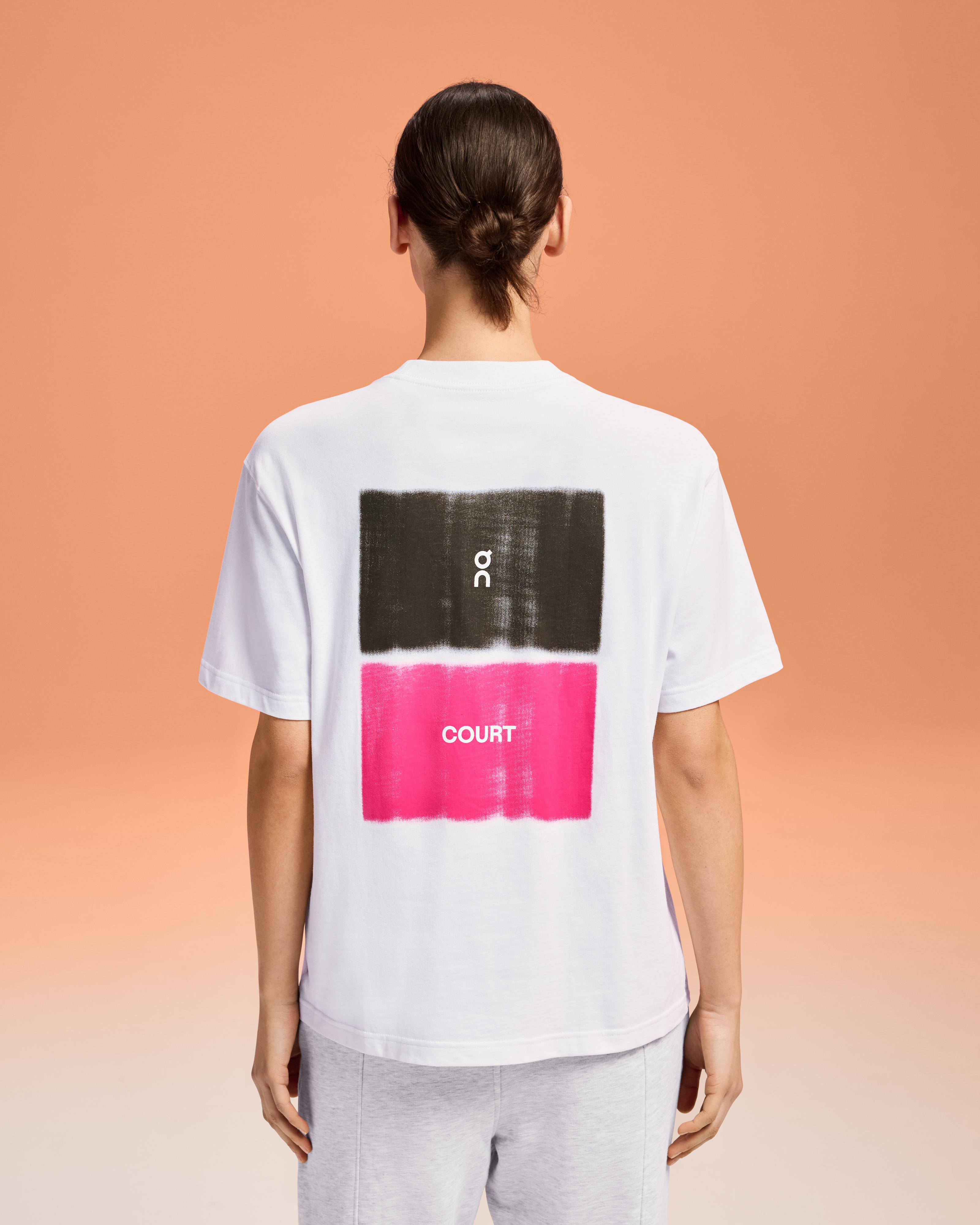 On Club-T Graphic Tennis White Femme Hauts et t-shirts