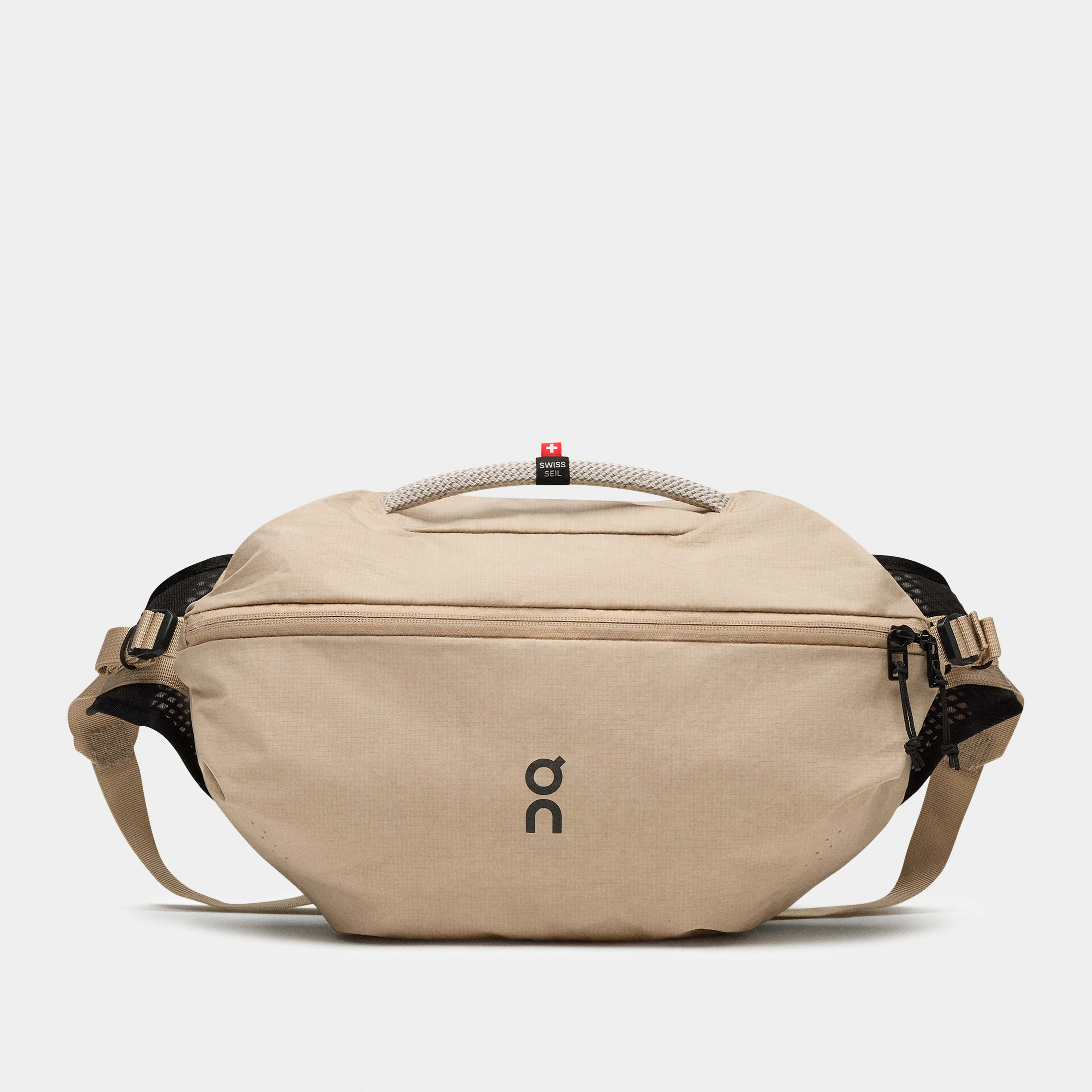 On Sling Pack 9L Sand & Black Unisexe – Running sur route, bandoulière oversize, stabilité Sacs