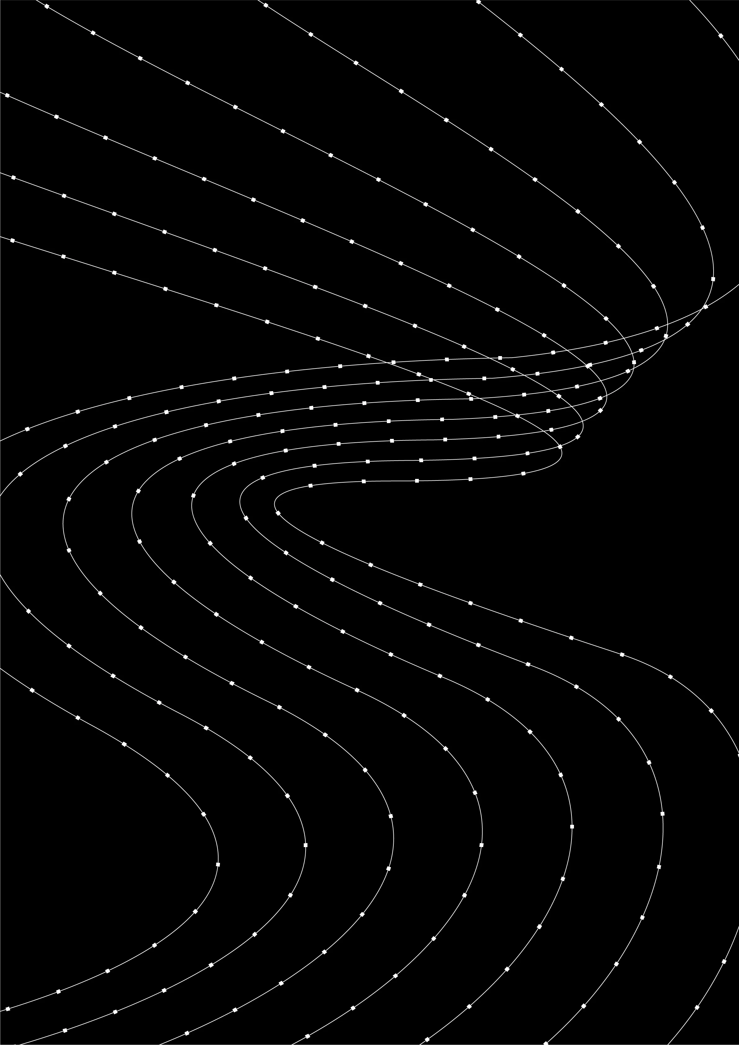 Des lignes ondulantes de liquide sont représentées dans un cercle blanc sur fond bleu.