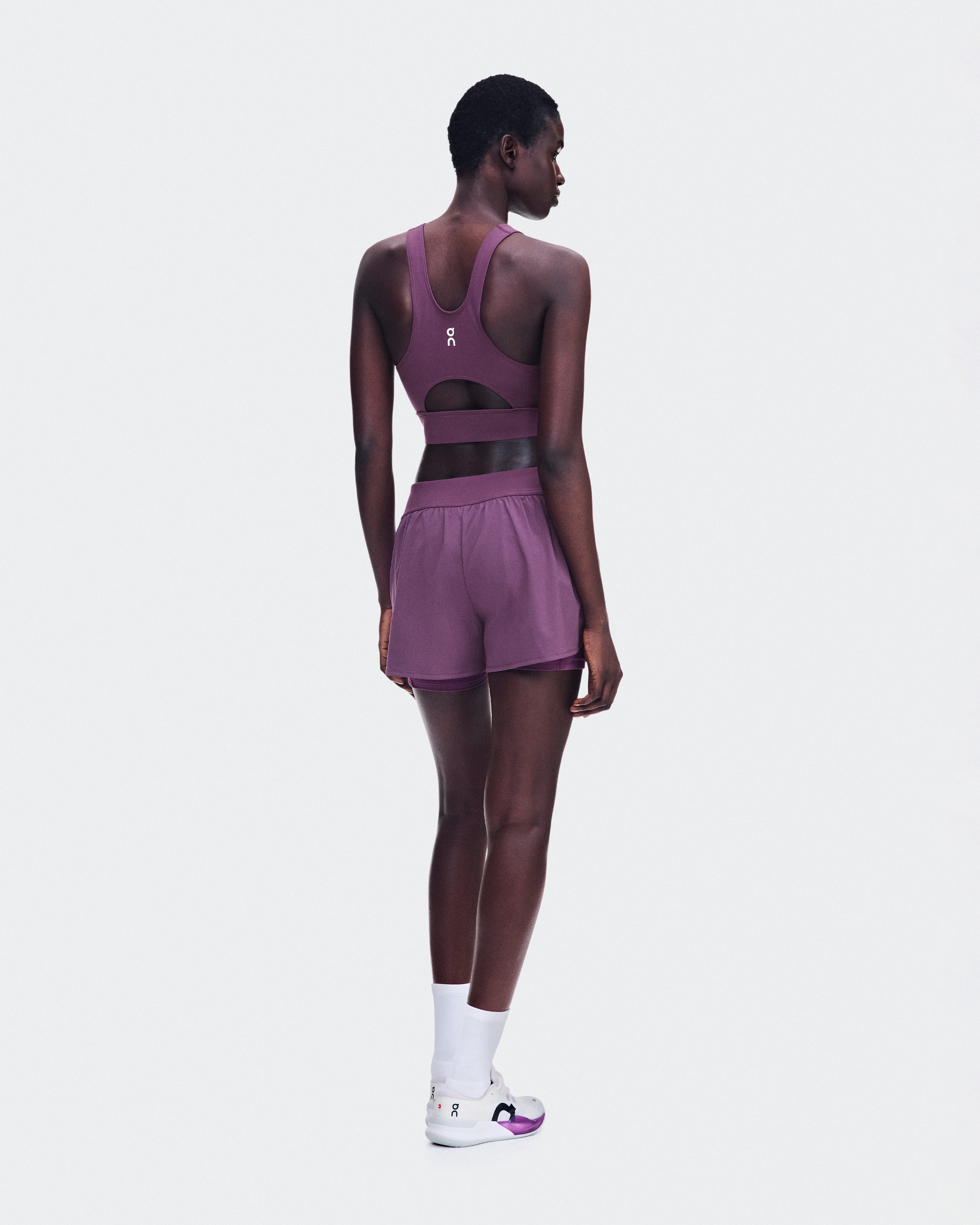 On Court Crop Top Cassis Femme Hauts et t-shirts