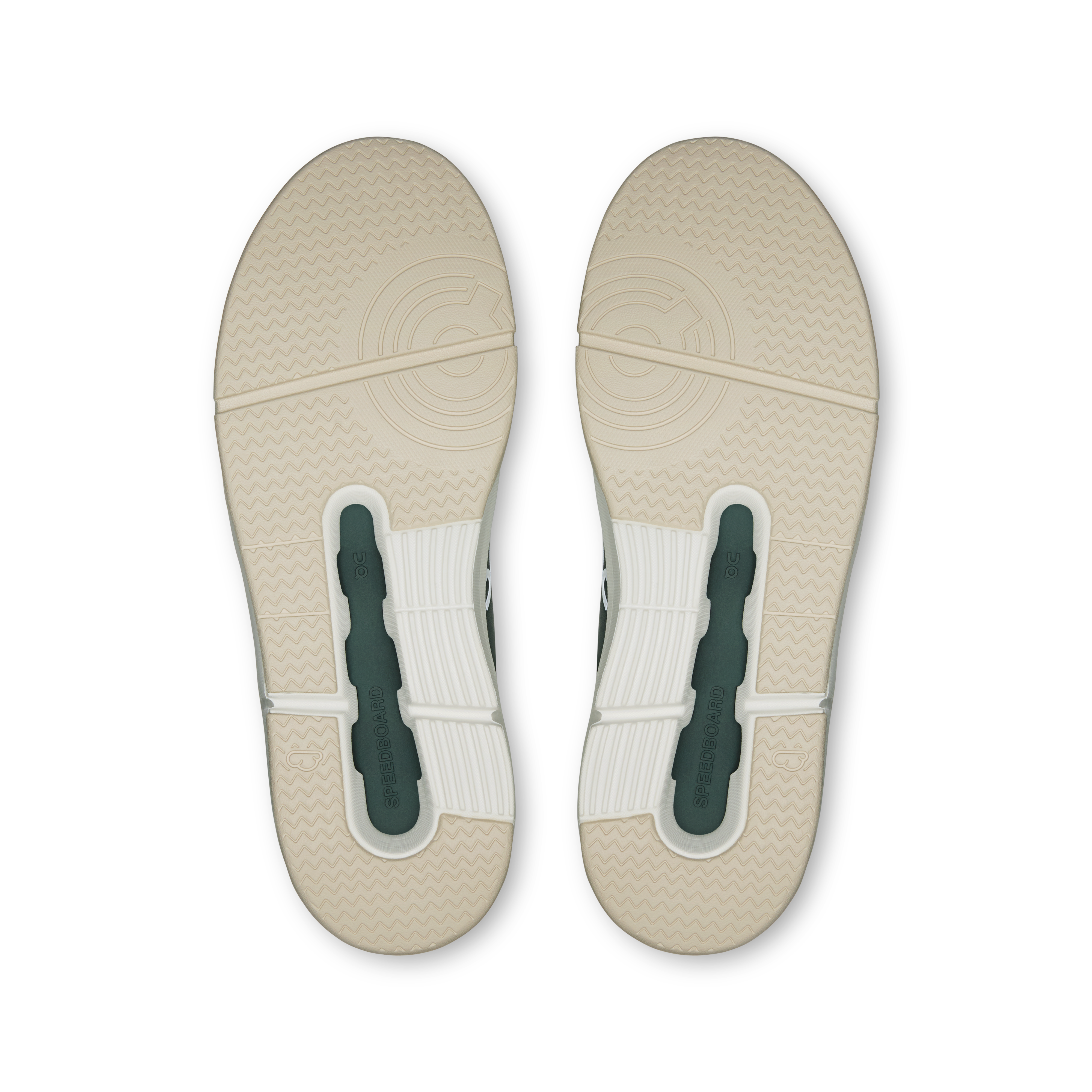 On THE ROGER Clubhouse Ivory & Olive Femme Tennis Chaussures