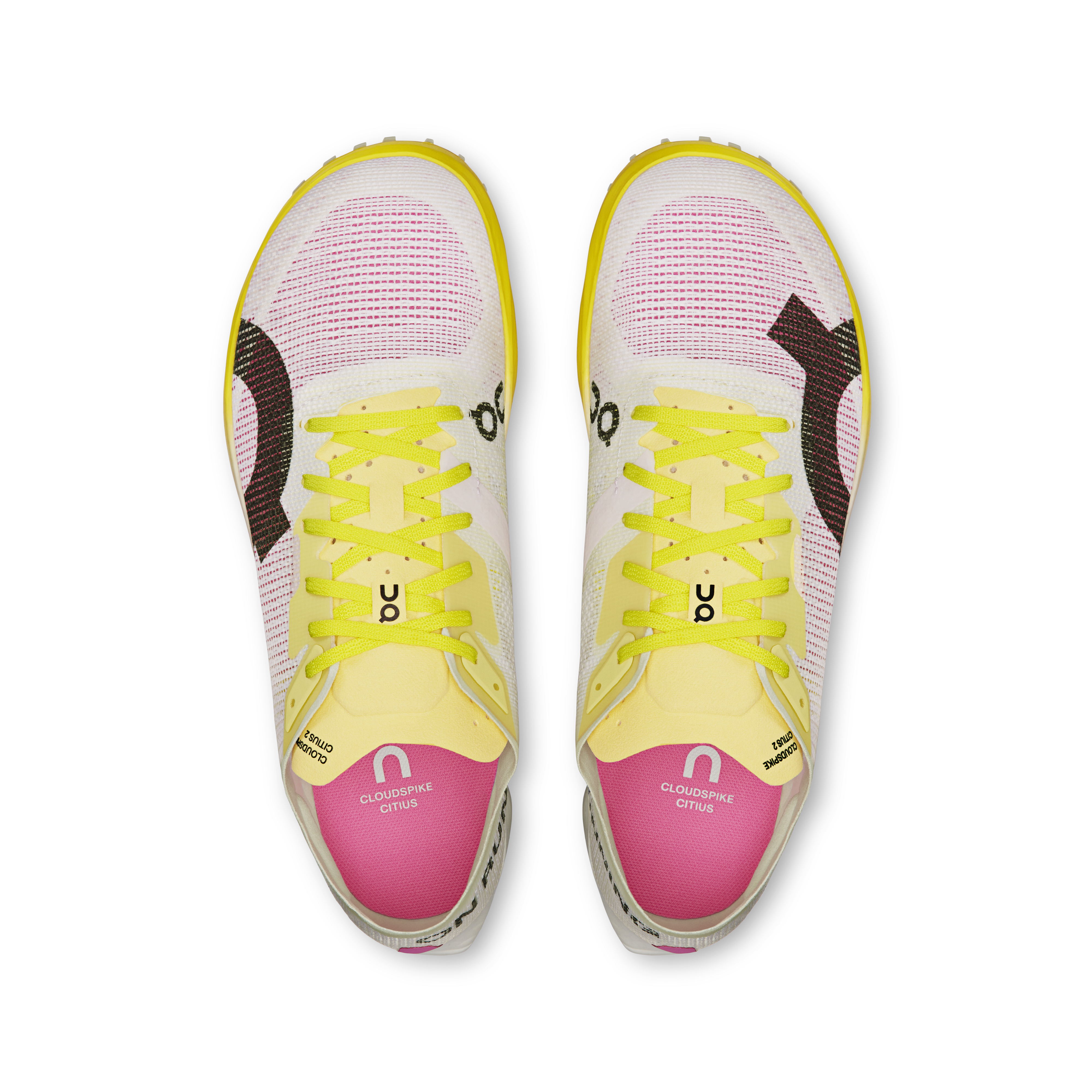 On Cloudspike Citius 2 White & Raspberry Femme Athlétisme Chaussures