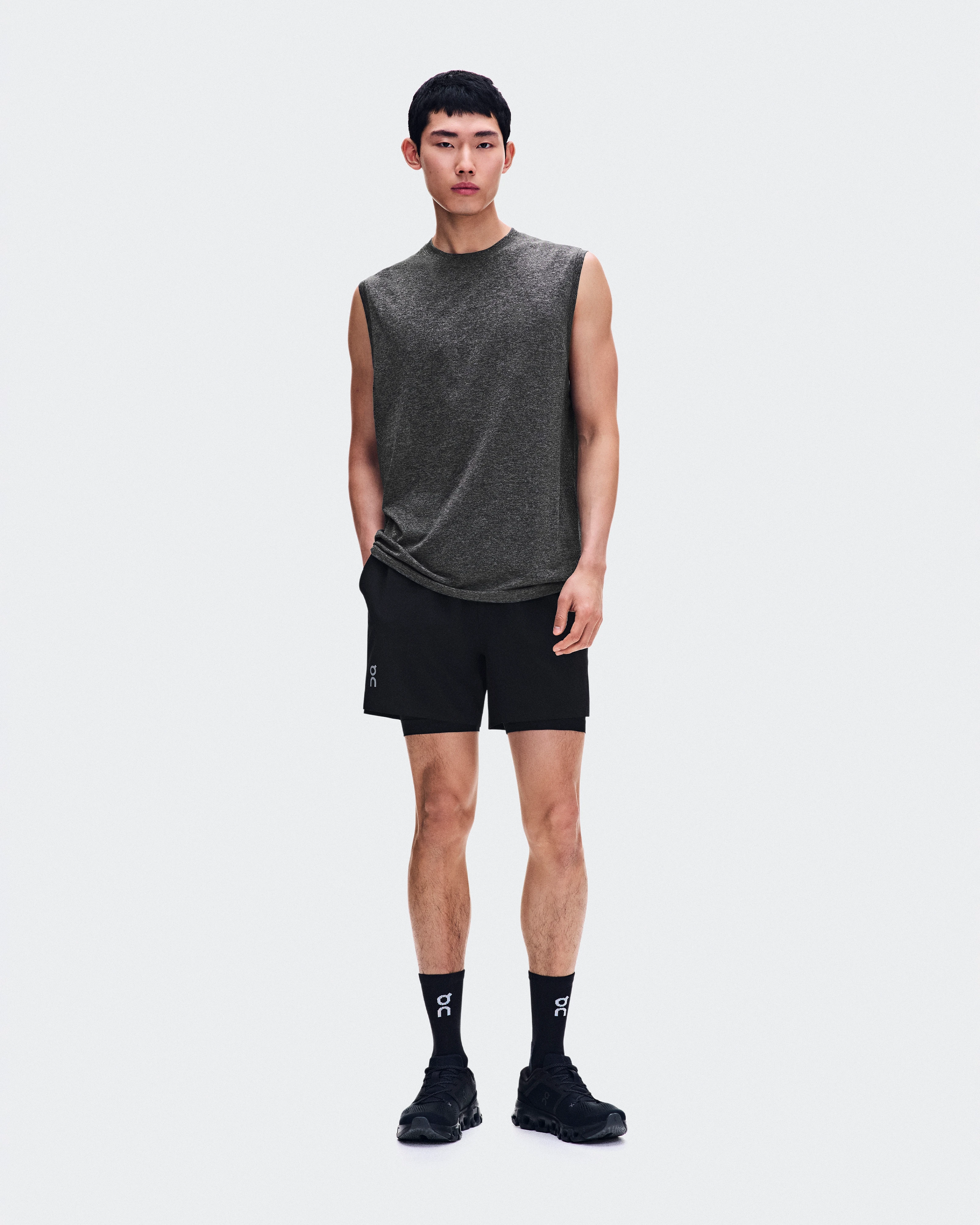 On Train 2-in-1 Shorts Black Homme Shorts