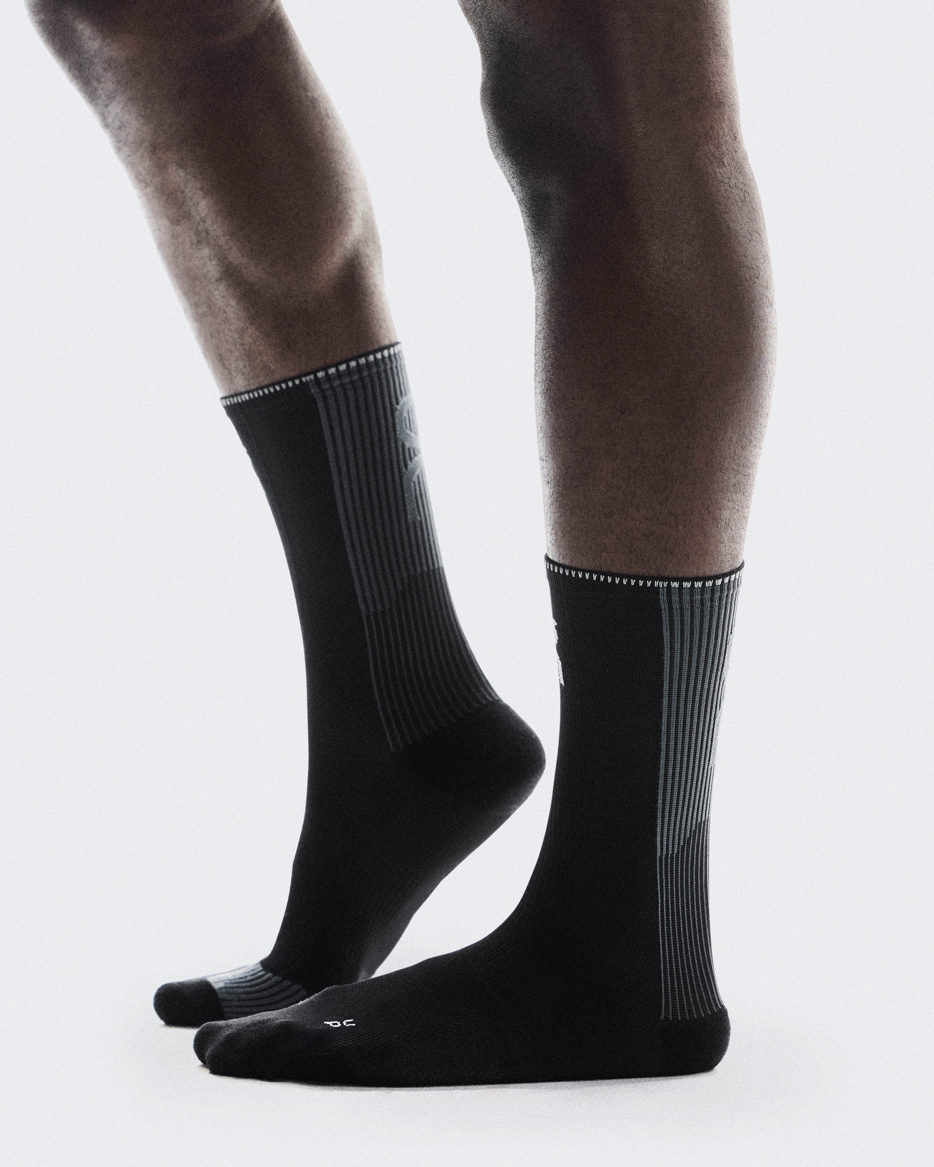 On Performance Run Sock High Black & Eclipse Unisexe Chaussettes