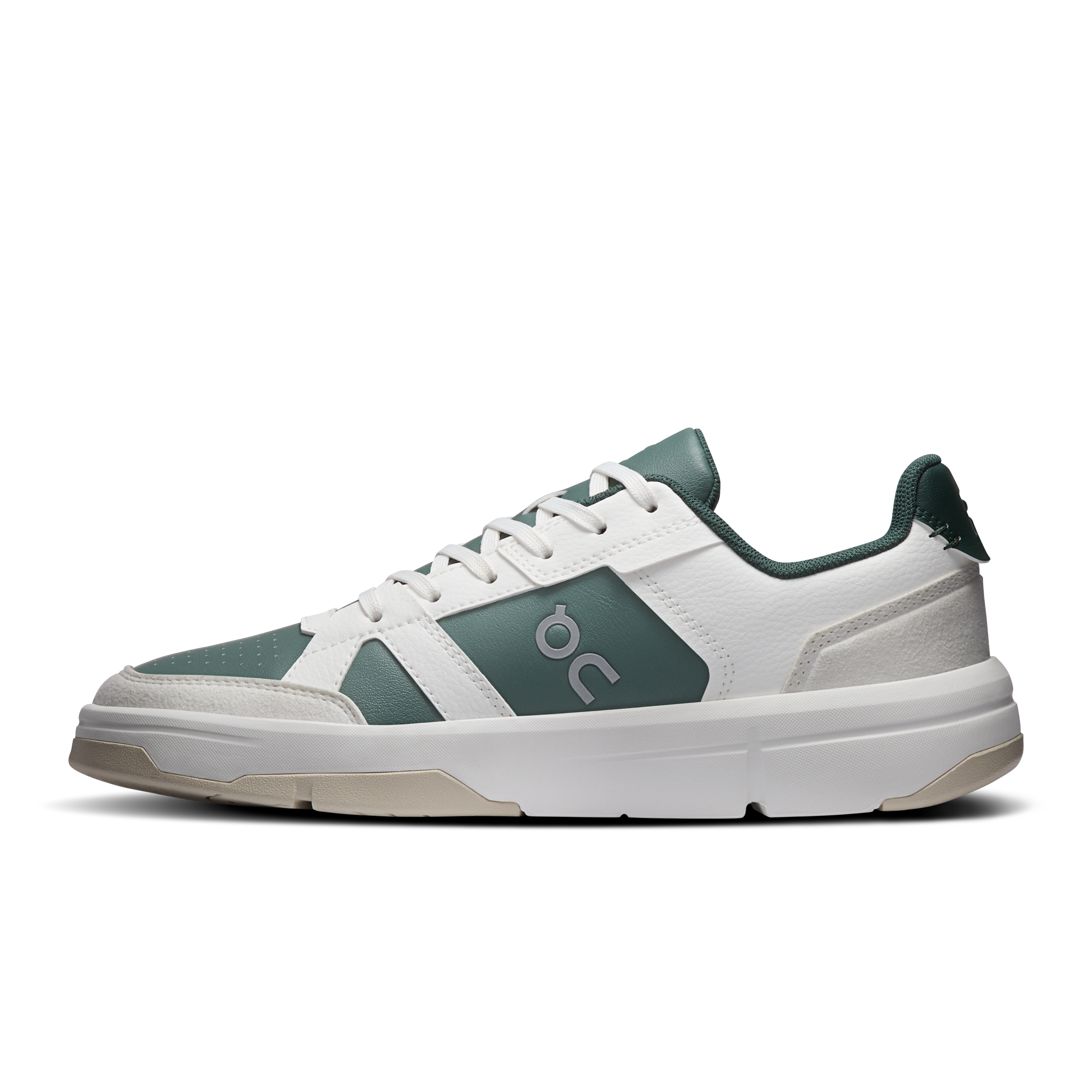 On THE ROGER Clubhouse Ivory & Olive Femme Tennis Chaussures