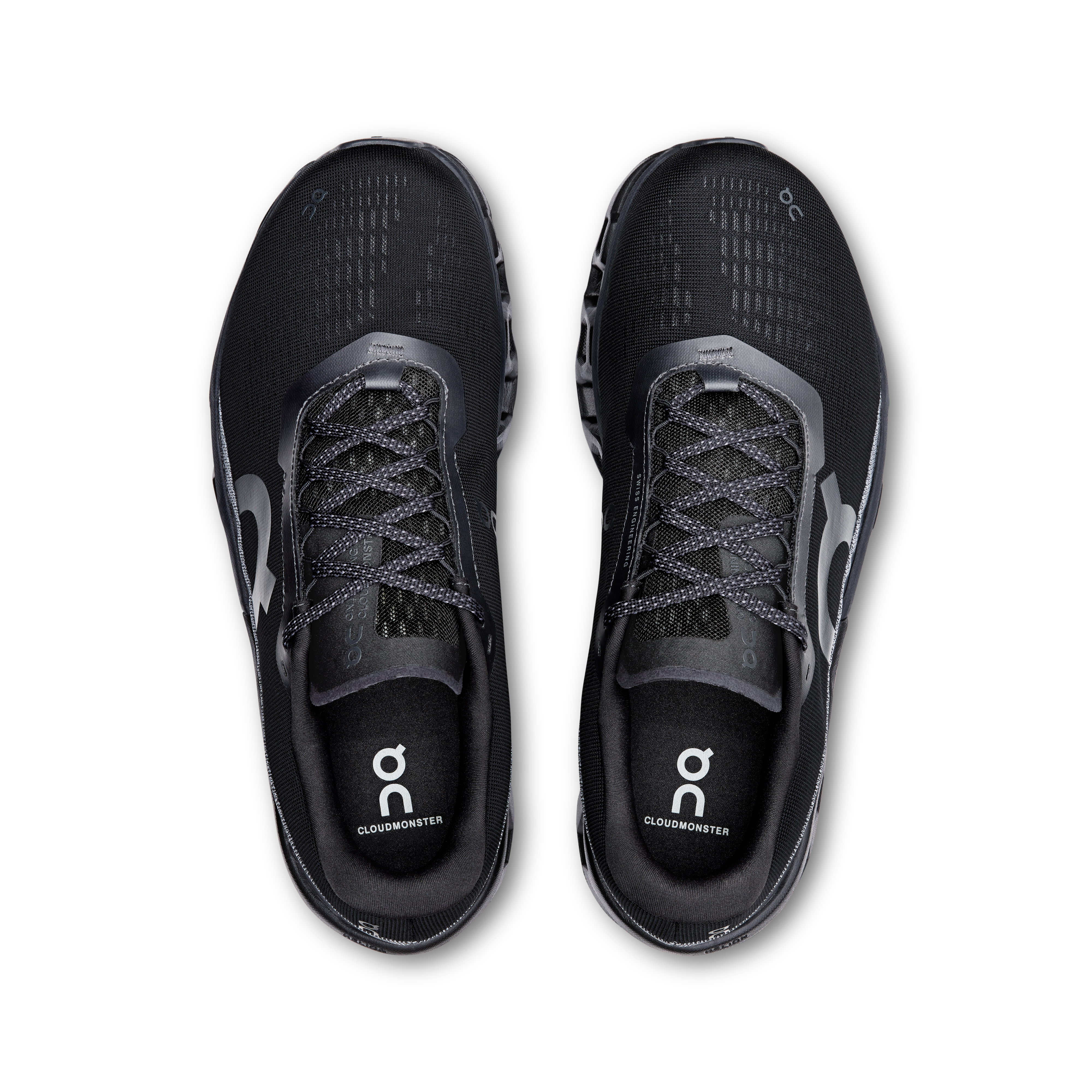 On Cloudmonster 2 Black & Black Homme Running sur route Chaussures