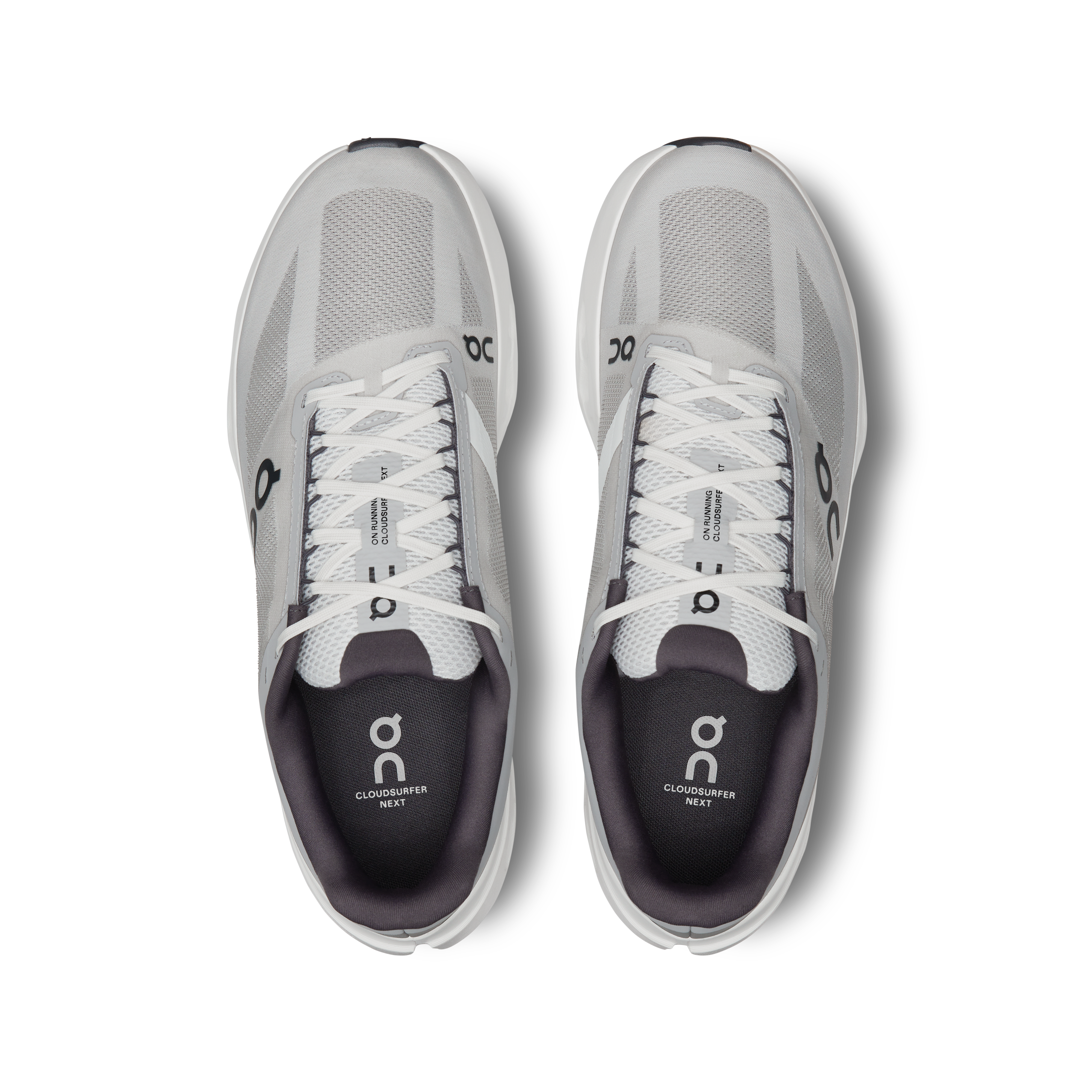 On Cloudsurfer Next Wide Glacier & White Homme Running sur route Chaussures