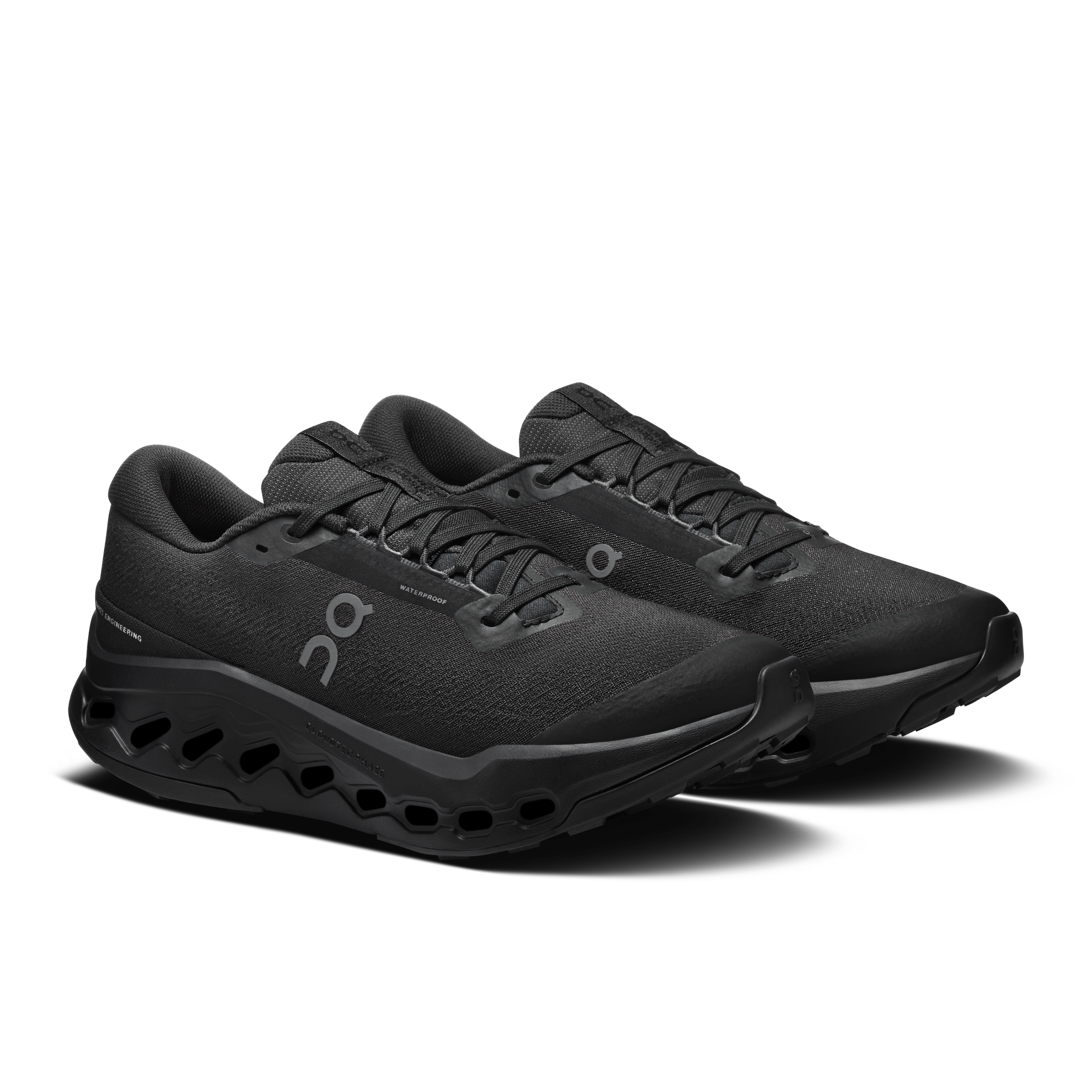 On Cloudsurfer Trail 2 Waterproof Black & Black Femme Running de trail Chaussures