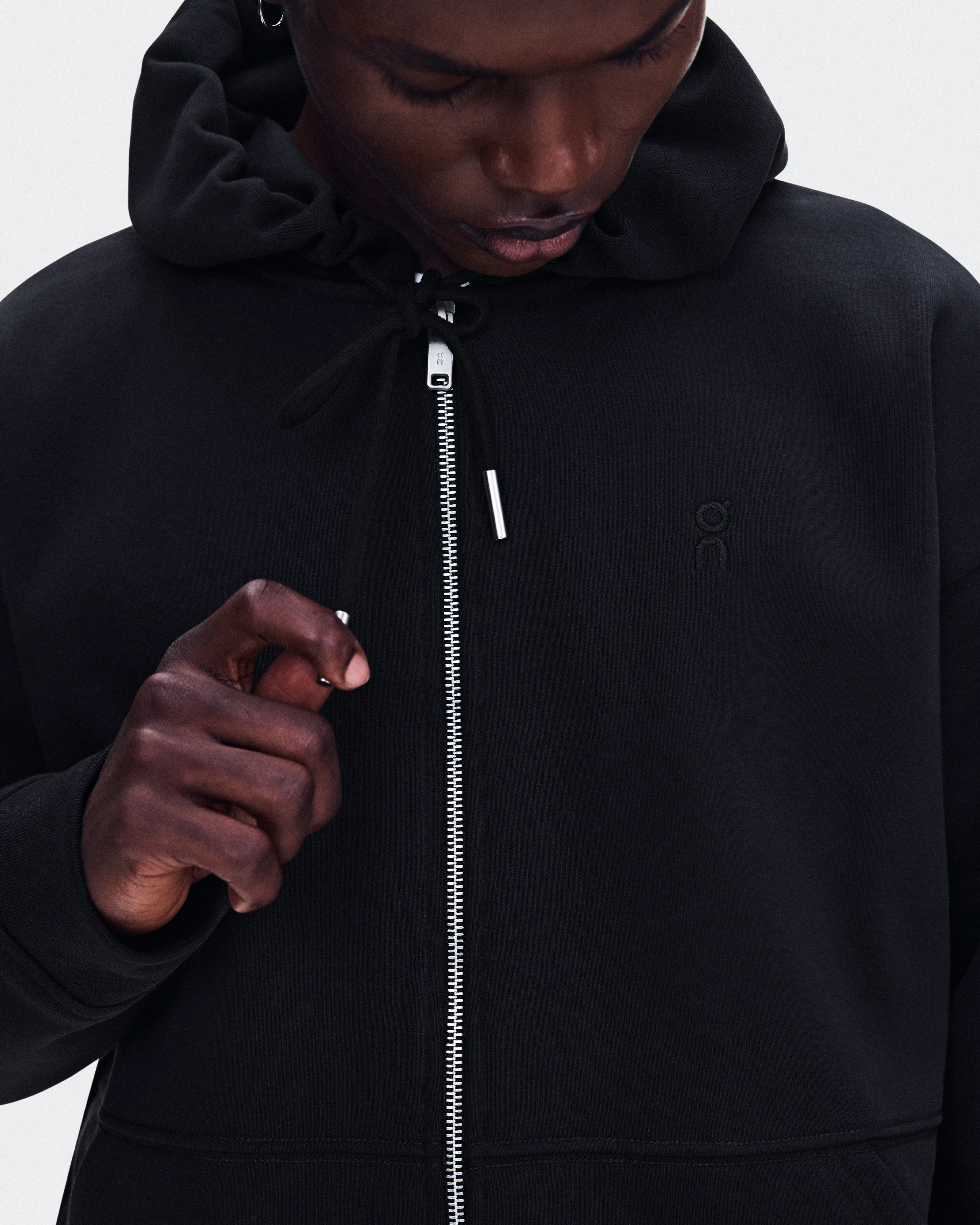 On Club Collective Full Zip Hoodie Black Homme Sweats à capuche et sweats