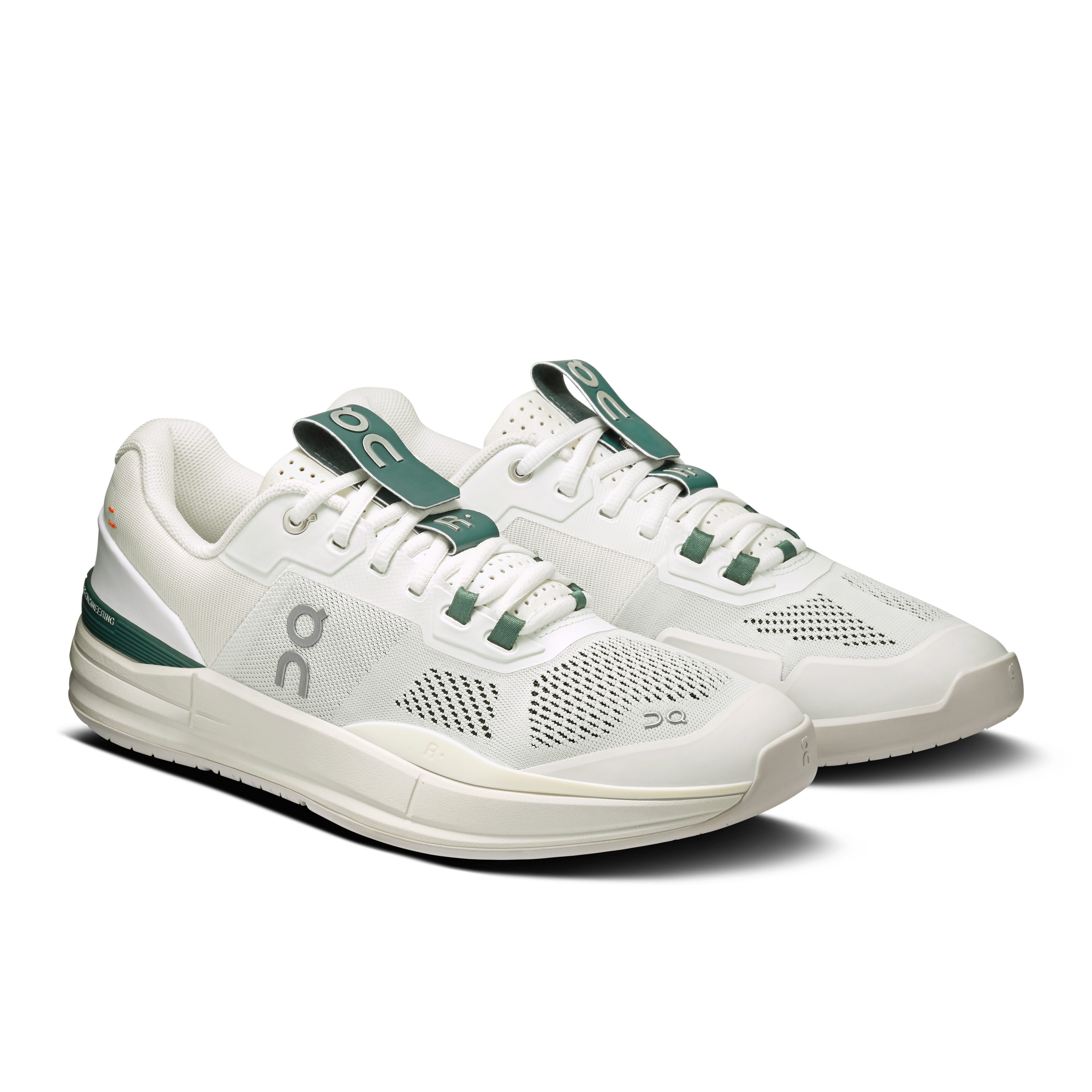 On THE ROGER Pro White & Evergreen Homme Tennis Chaussures