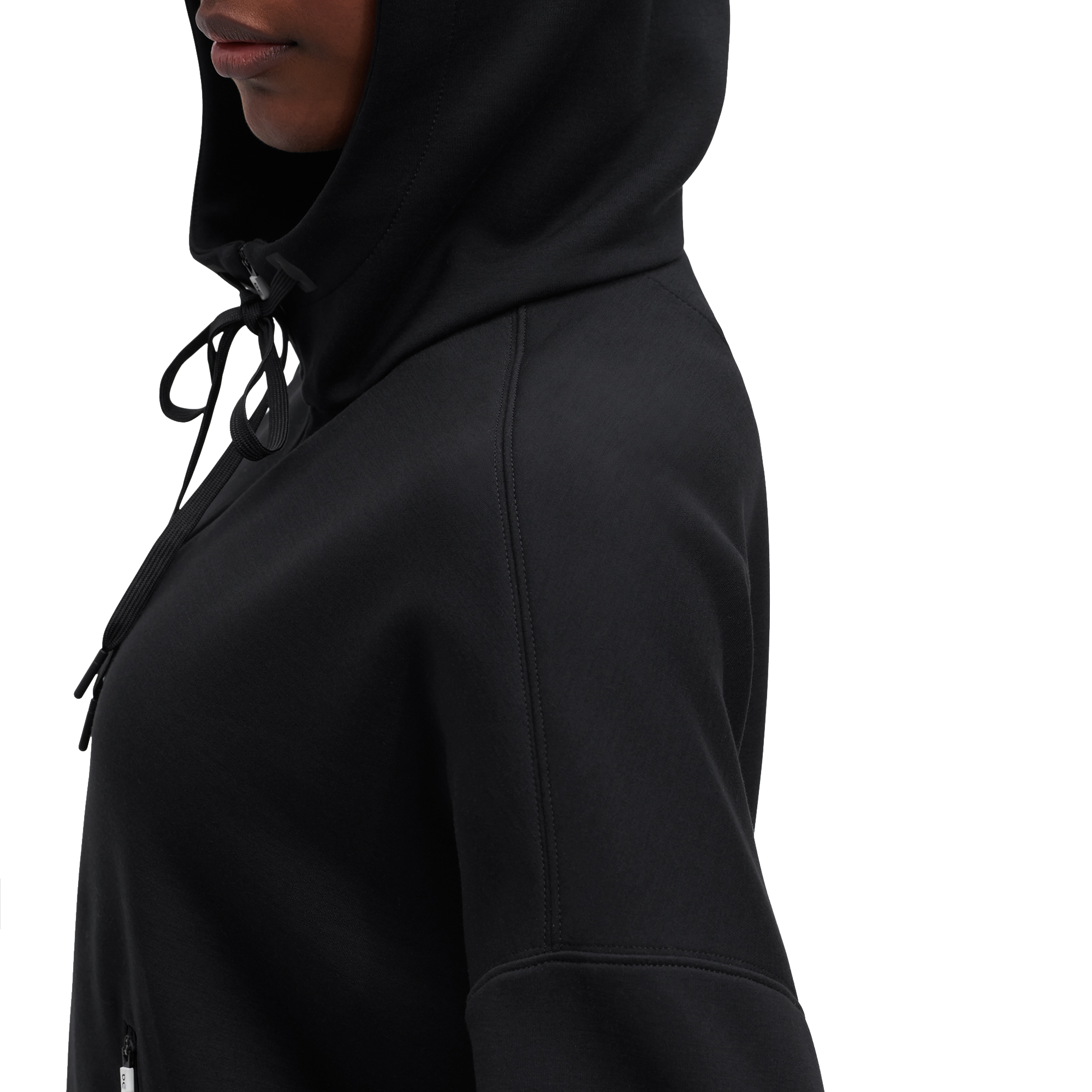 On Zipped Hoodie Black Femme Sweats à capuche et sweats
