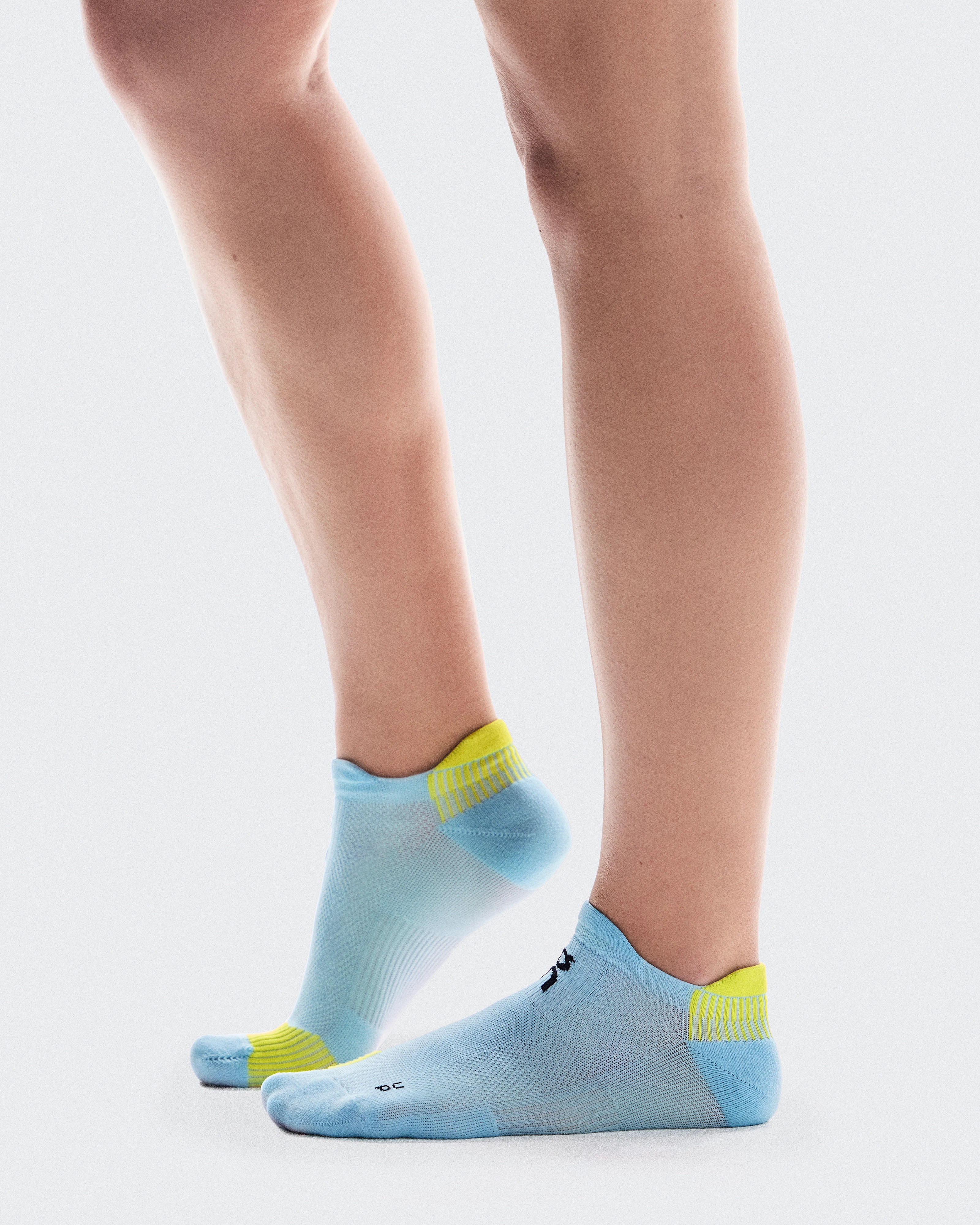 On Performance Run Sock Low Wash & Lime Unisexe Chaussettes