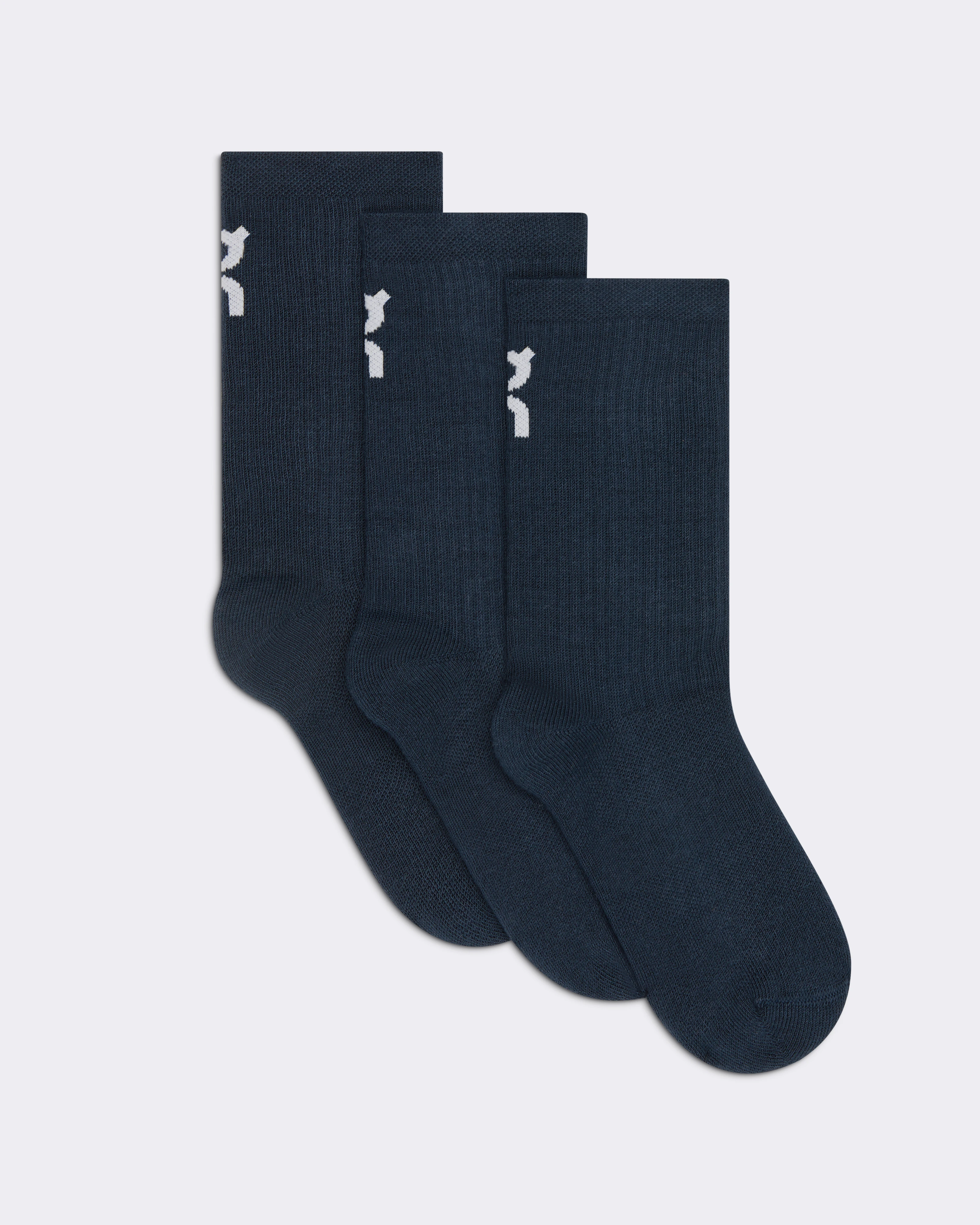 On Logo Sock High 3P Kids Navy Enfant Chaussettes
