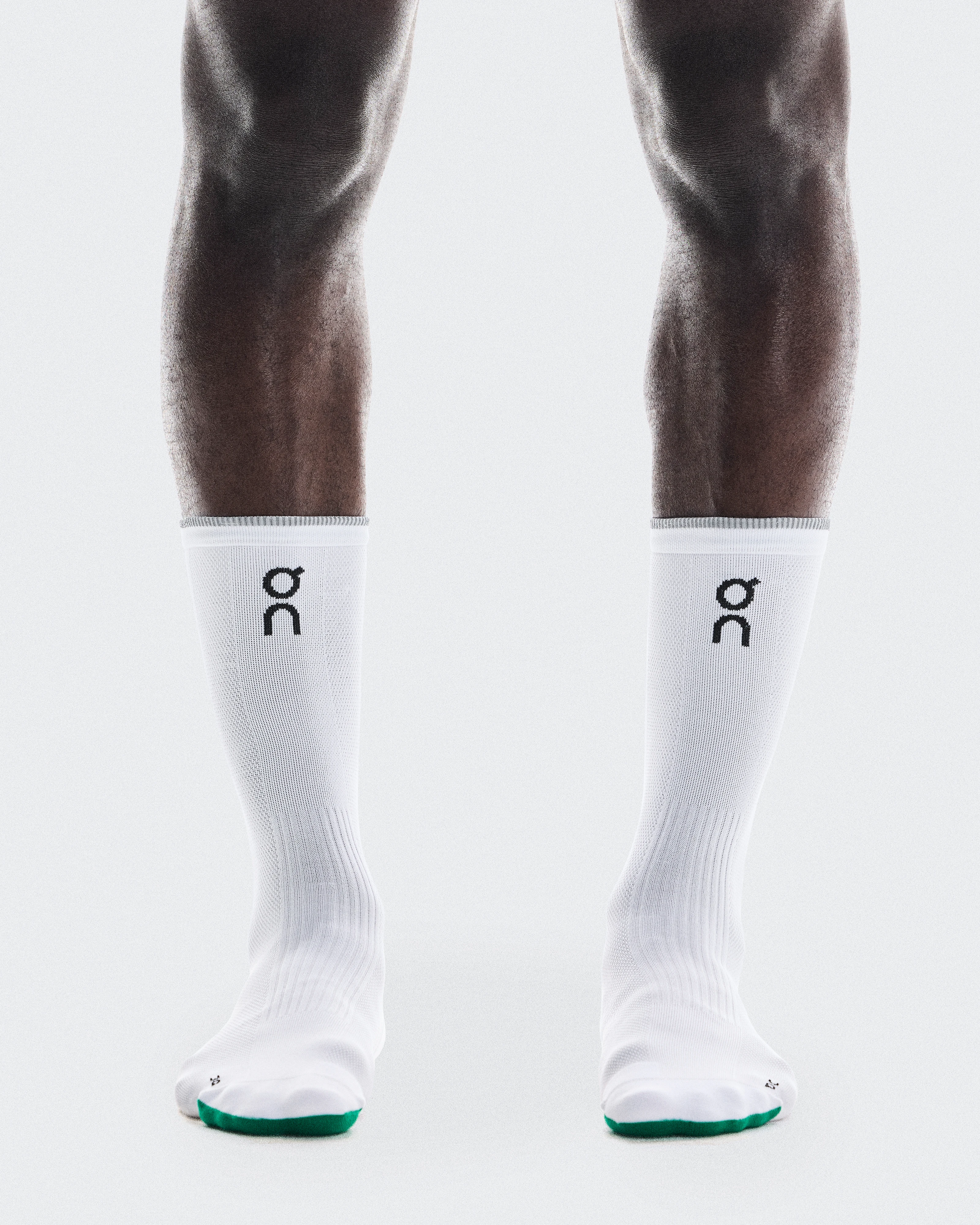On Elite Run Sock High White & Ivory Unisexe Chaussettes