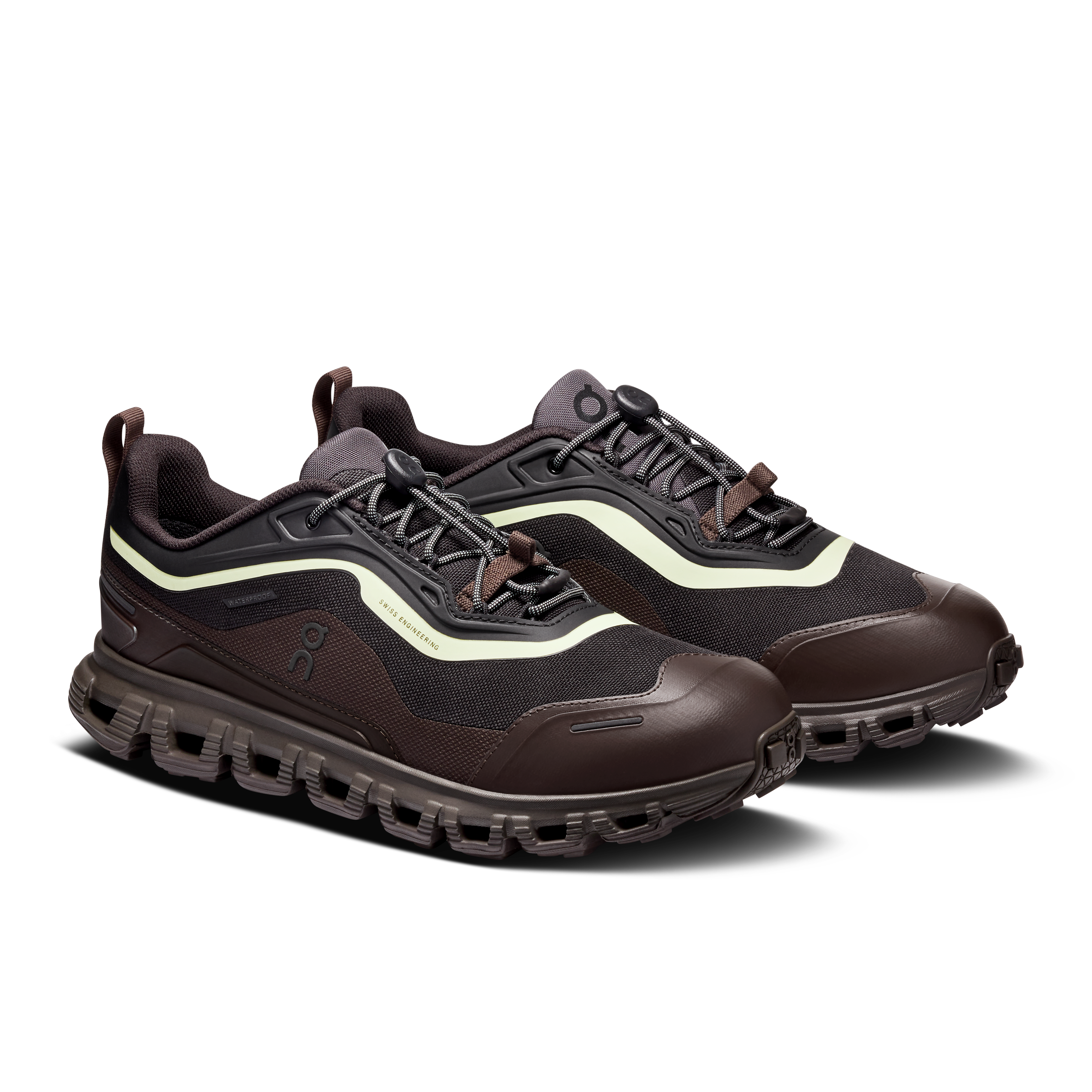 On Cloud 6 Geo Waterproof Black & Lima Femme Active Life Chaussures
