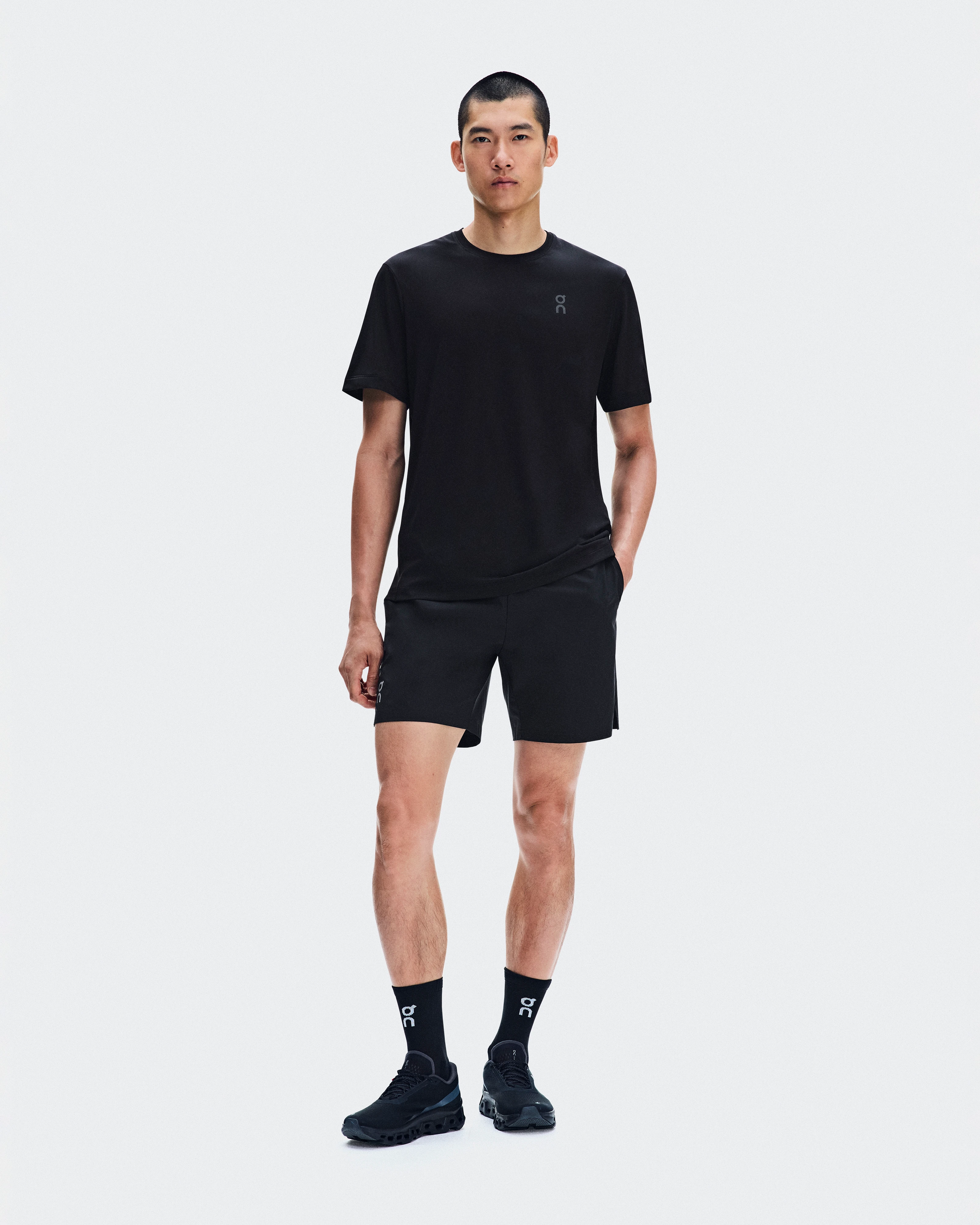 On Core-T Grid Black Homme Hauts et t-shirts