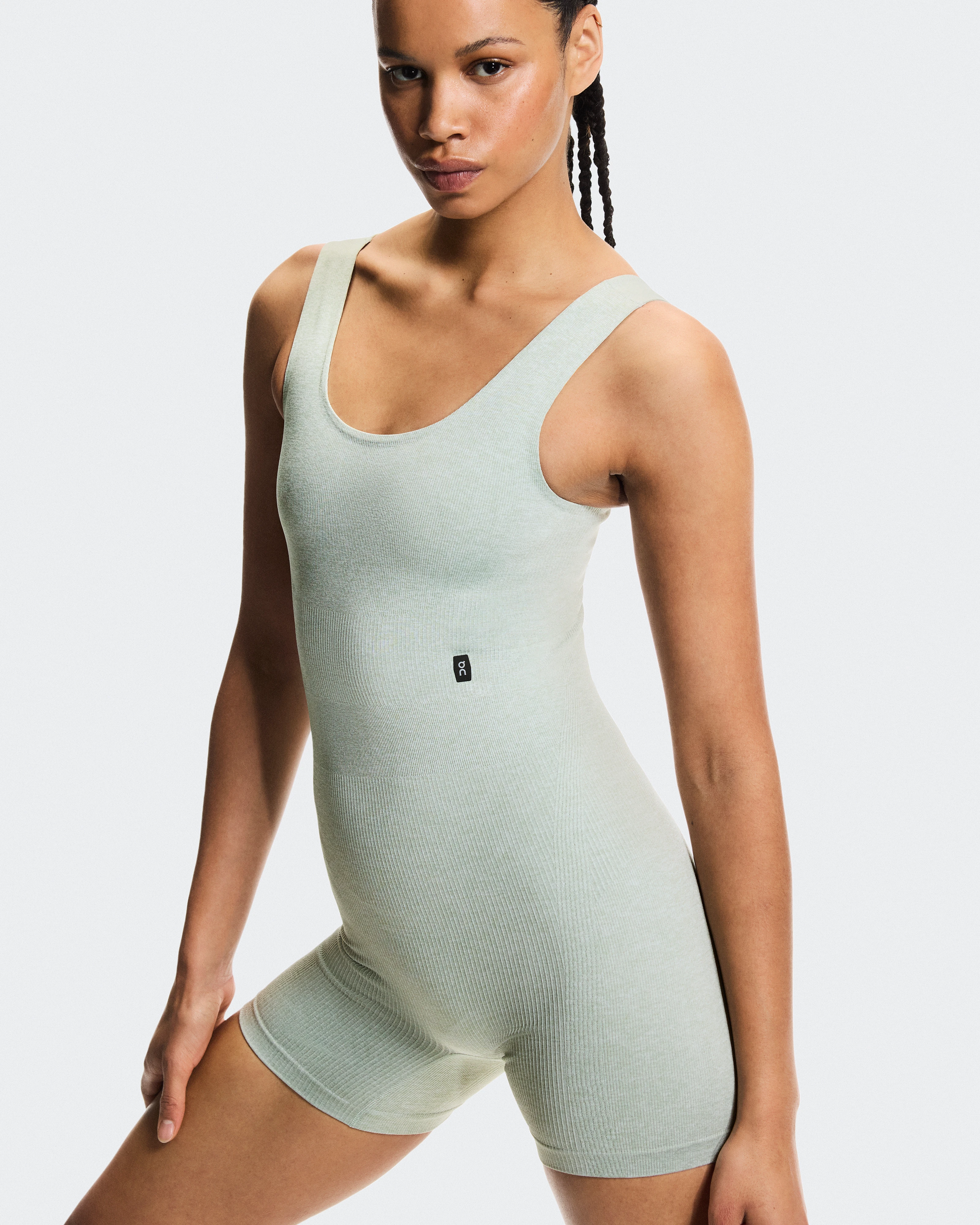 On Studio Knit Bodysuit Mineral Heather Femme Body