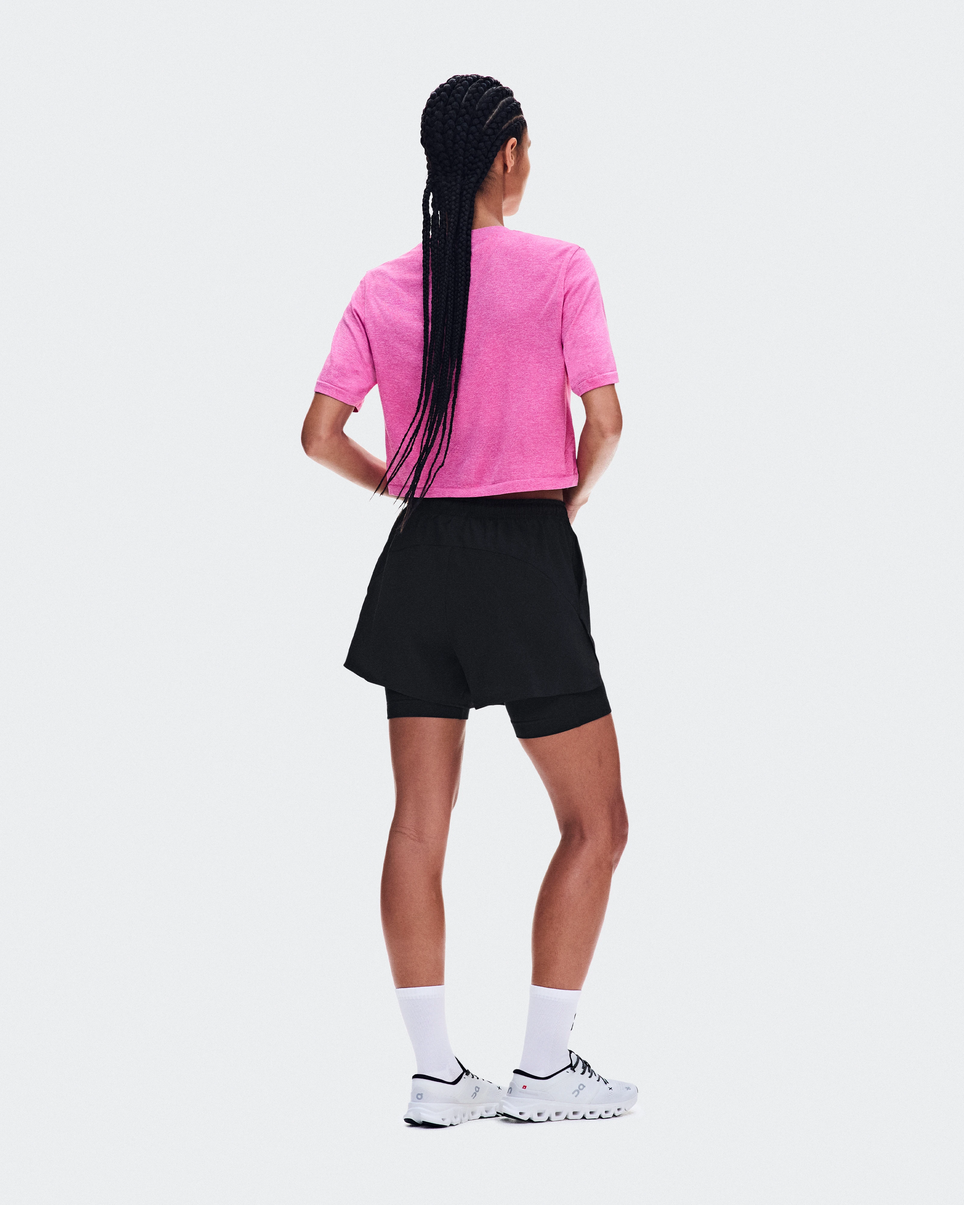 On Train Flex-T Crop Bubblegum Heather Femme Hauts et t-shirts