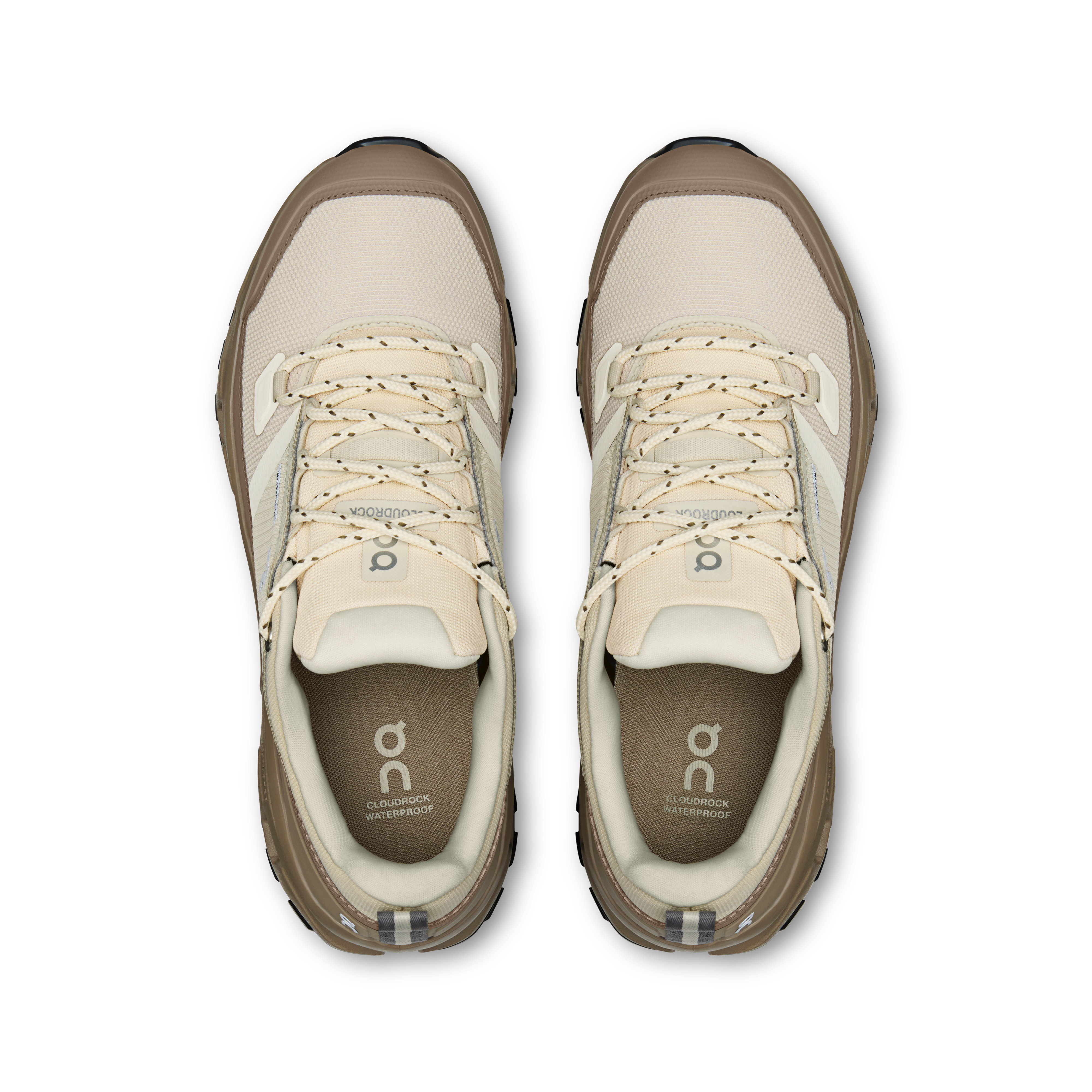 On Cloudrock Low Waterproof Grain & Soba Femme – Randonnée, Missiongrip™, terrain mixte Chaussures