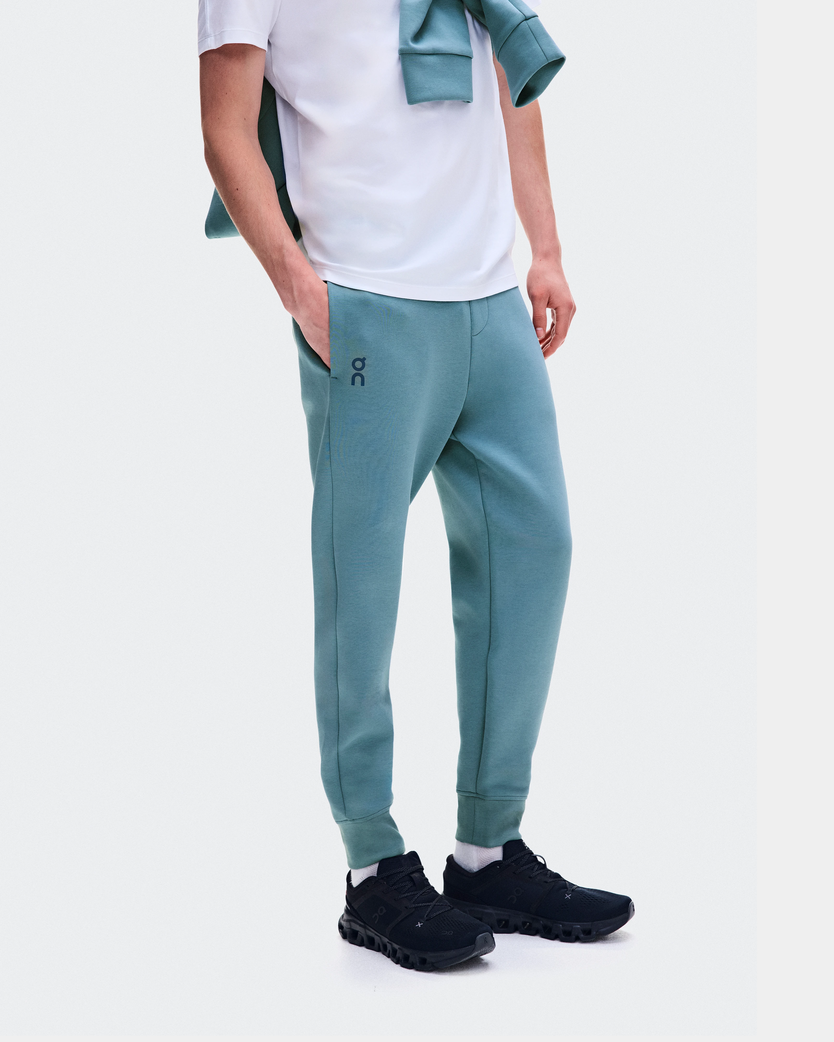 On Focus Tech Sweatpants Agave Homme Pantalons