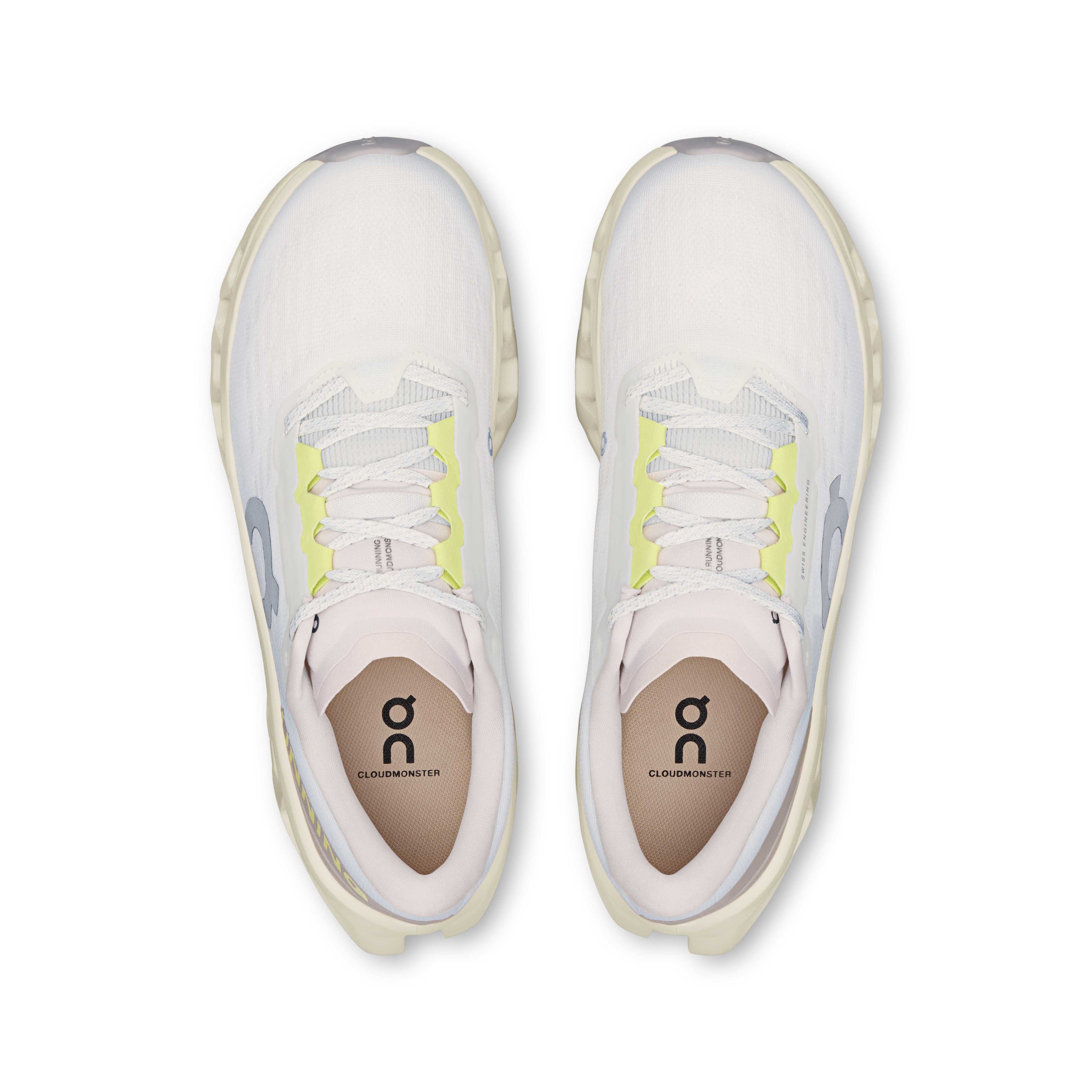 On Cloudmonster 3 Ivory & Seedling Femme Running sur route Chaussures
