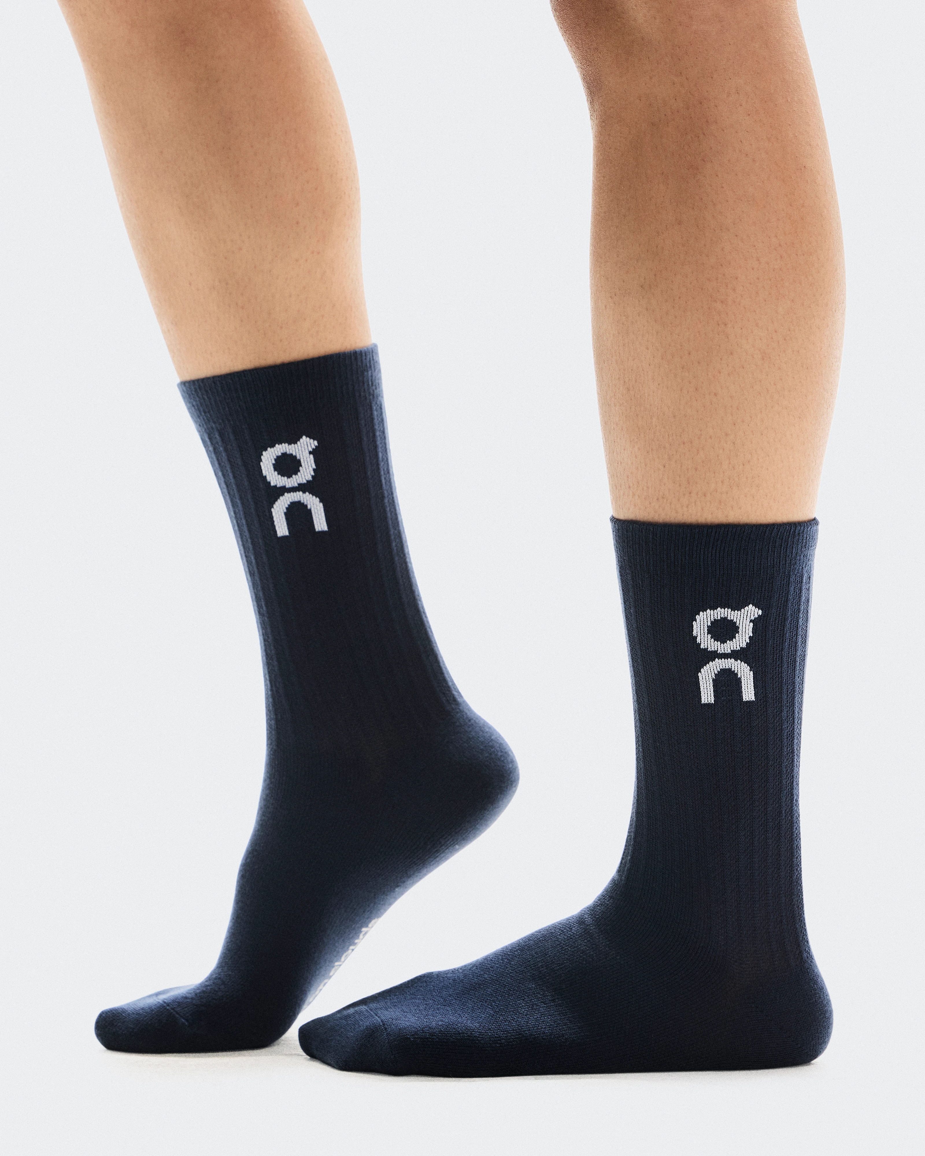 On Logo Sock High 3P Navy Unisexe Chaussettes