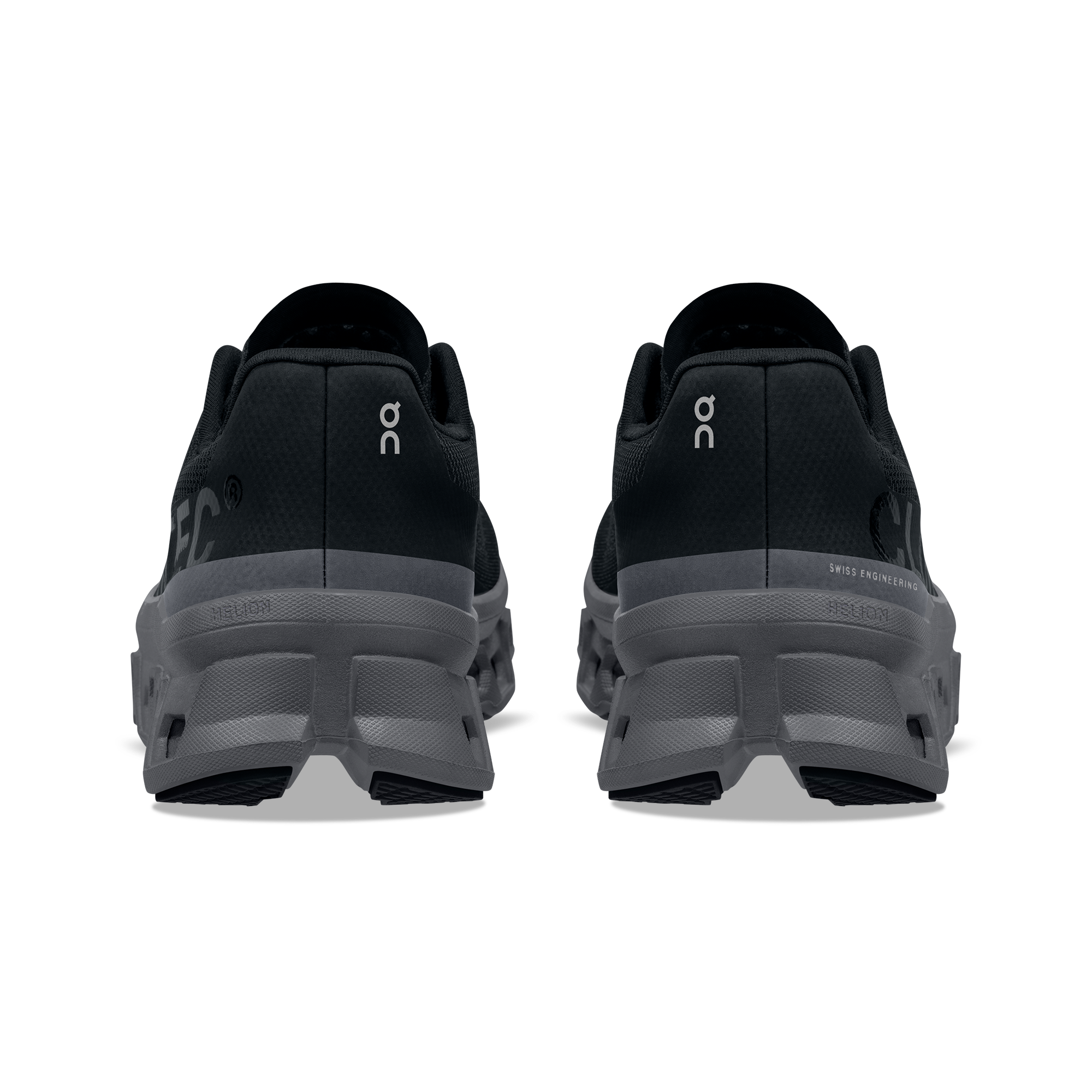 On Cloudmonster Black & Magnet Femme Running sur route Chaussures