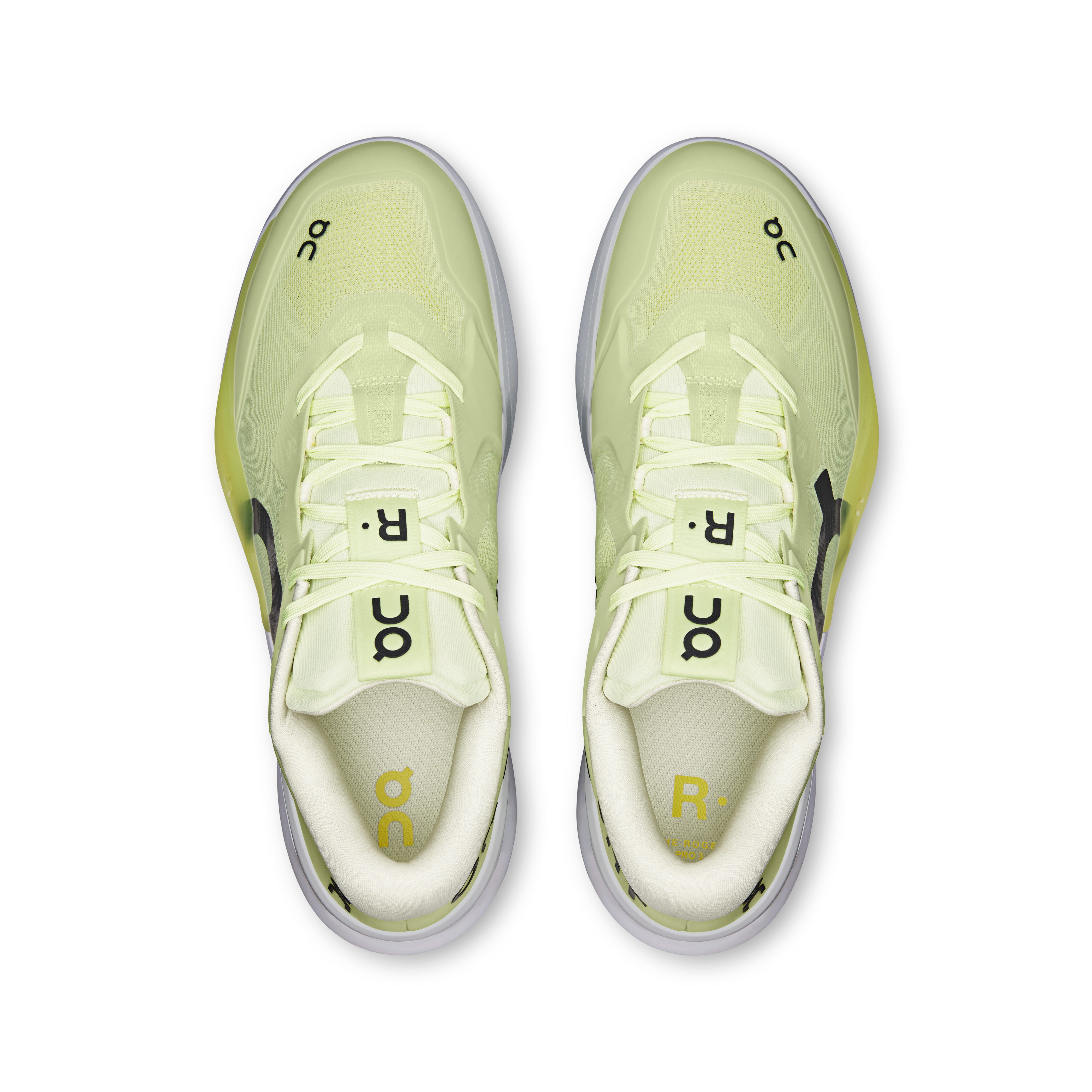On THE ROGER Pro 3 Linen & Lime Homme Tennis Chaussures