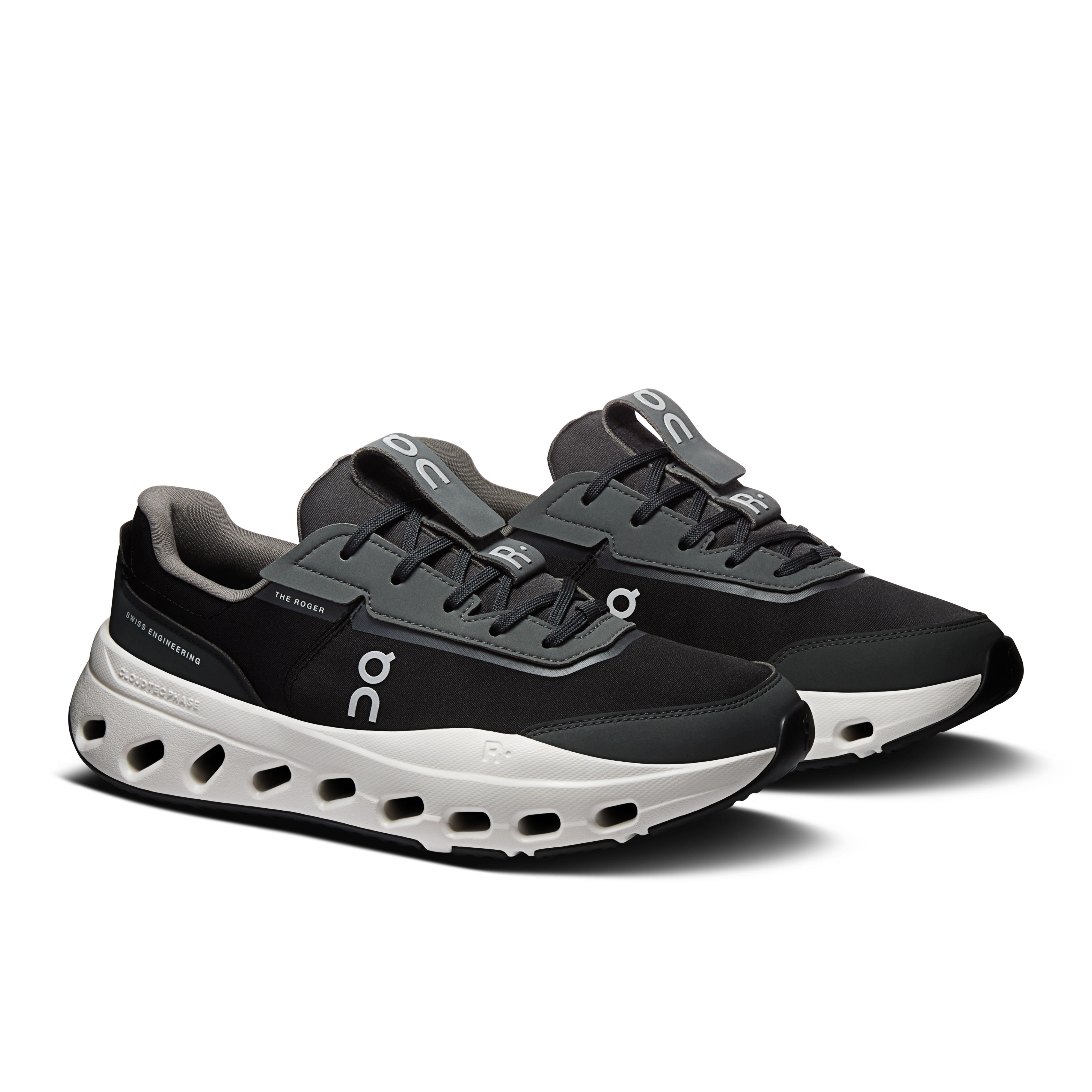 On THE ROGER Wildcard Black & White Femme Tennis Chaussures
