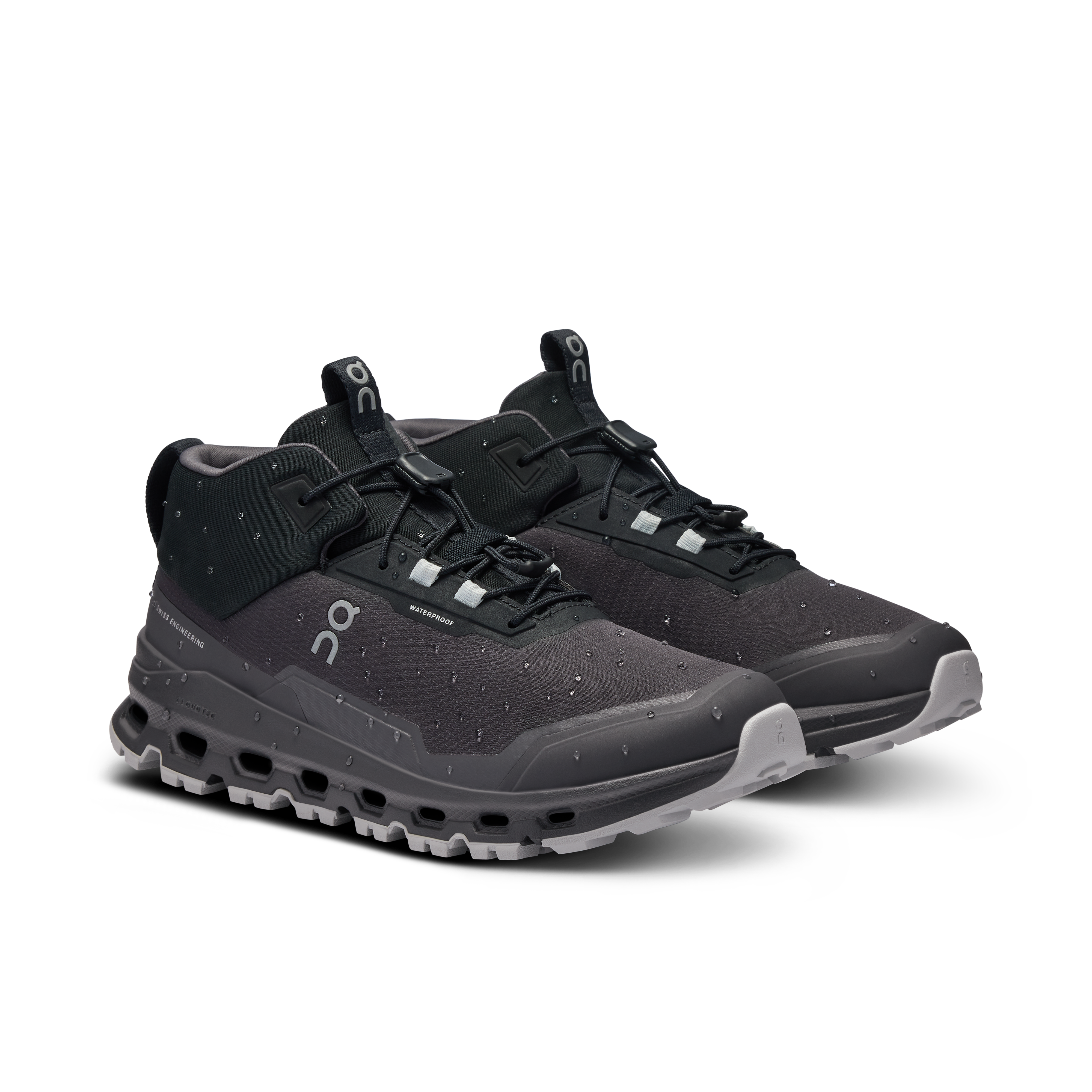 On Cloudhero Mid Waterproof Black & Eclipse Ados Active Life Chaussures