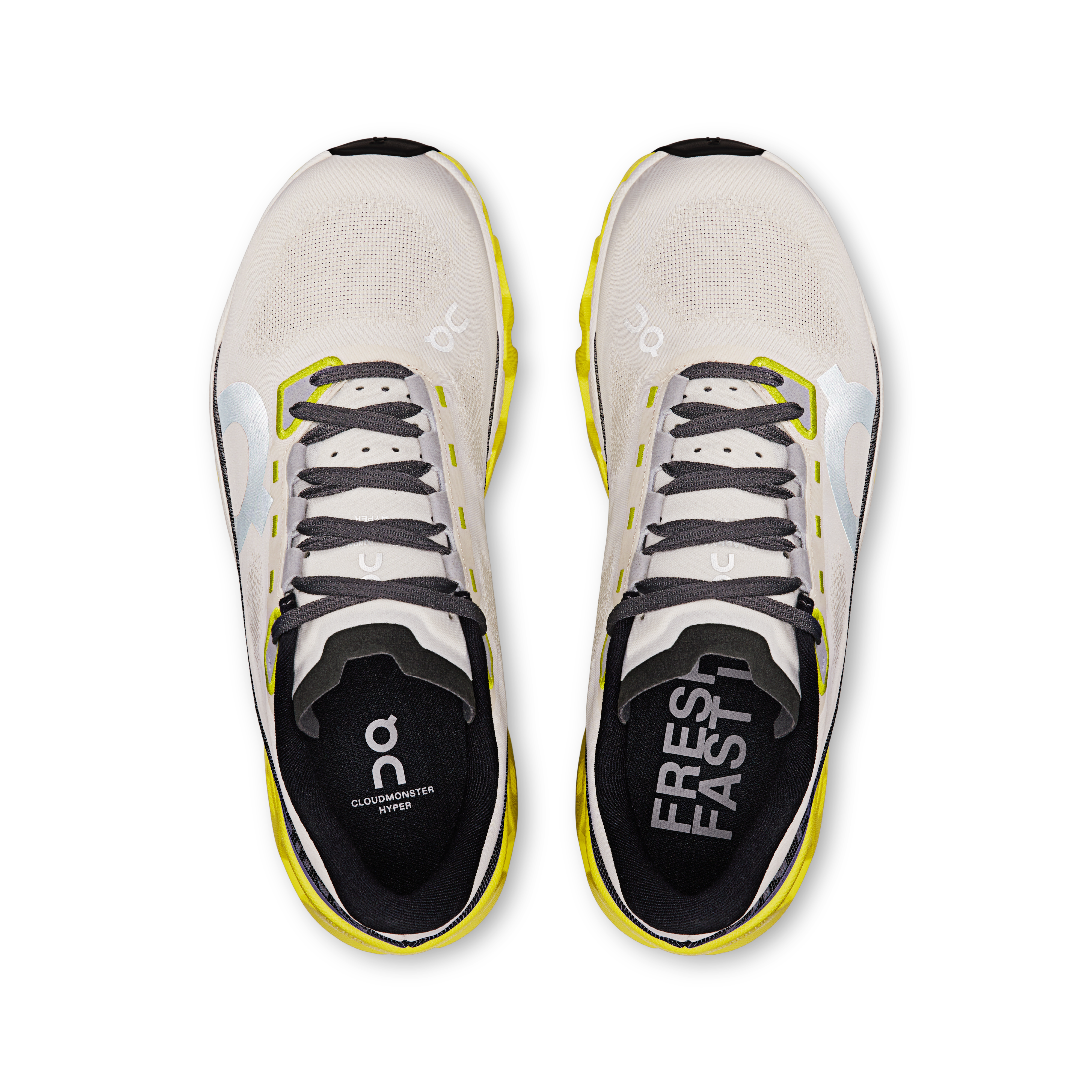 On Cloudmonster Hyper Dew & Lime Femme Running sur route Chaussures