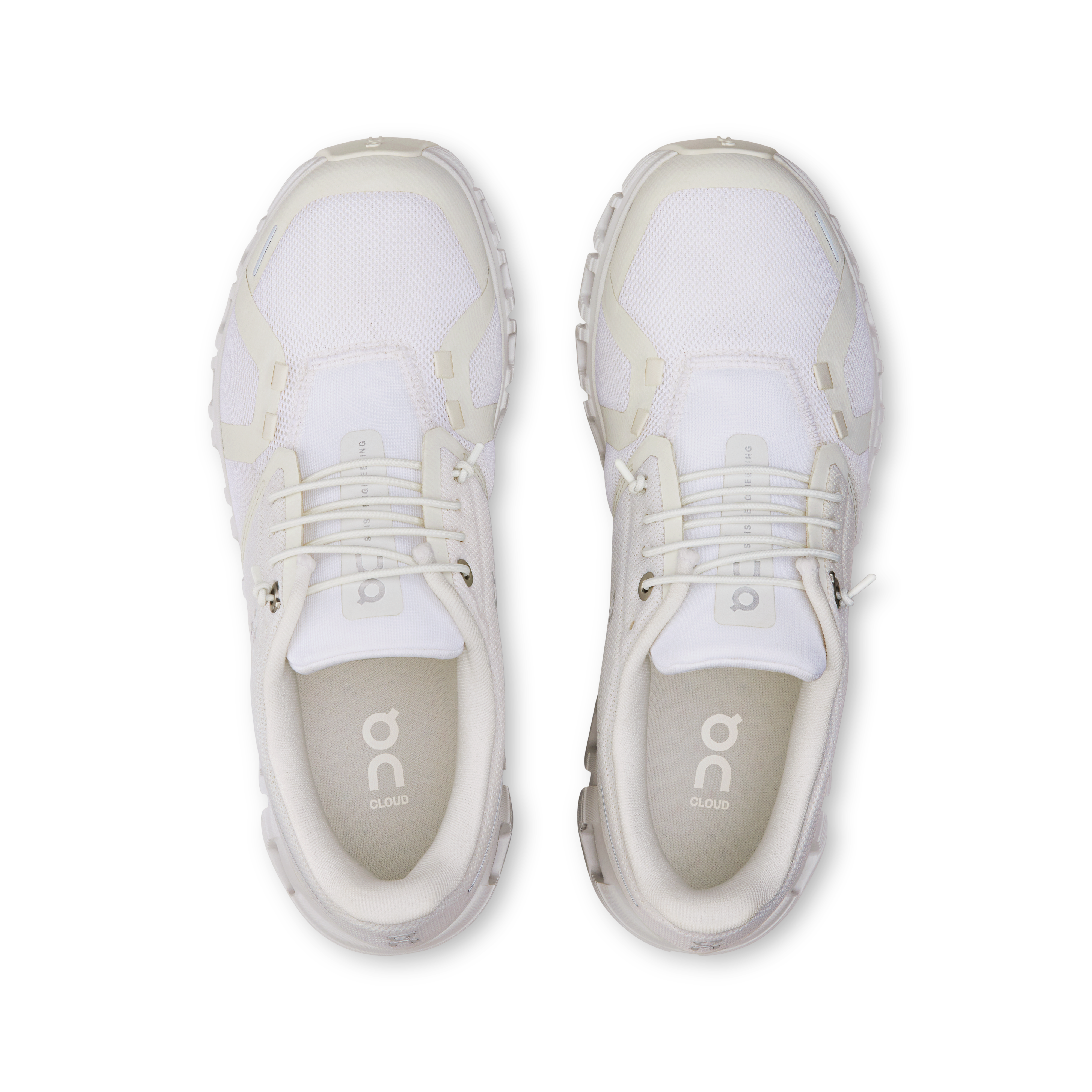 On Cloud 6 White & White Femme Active Life Chaussures