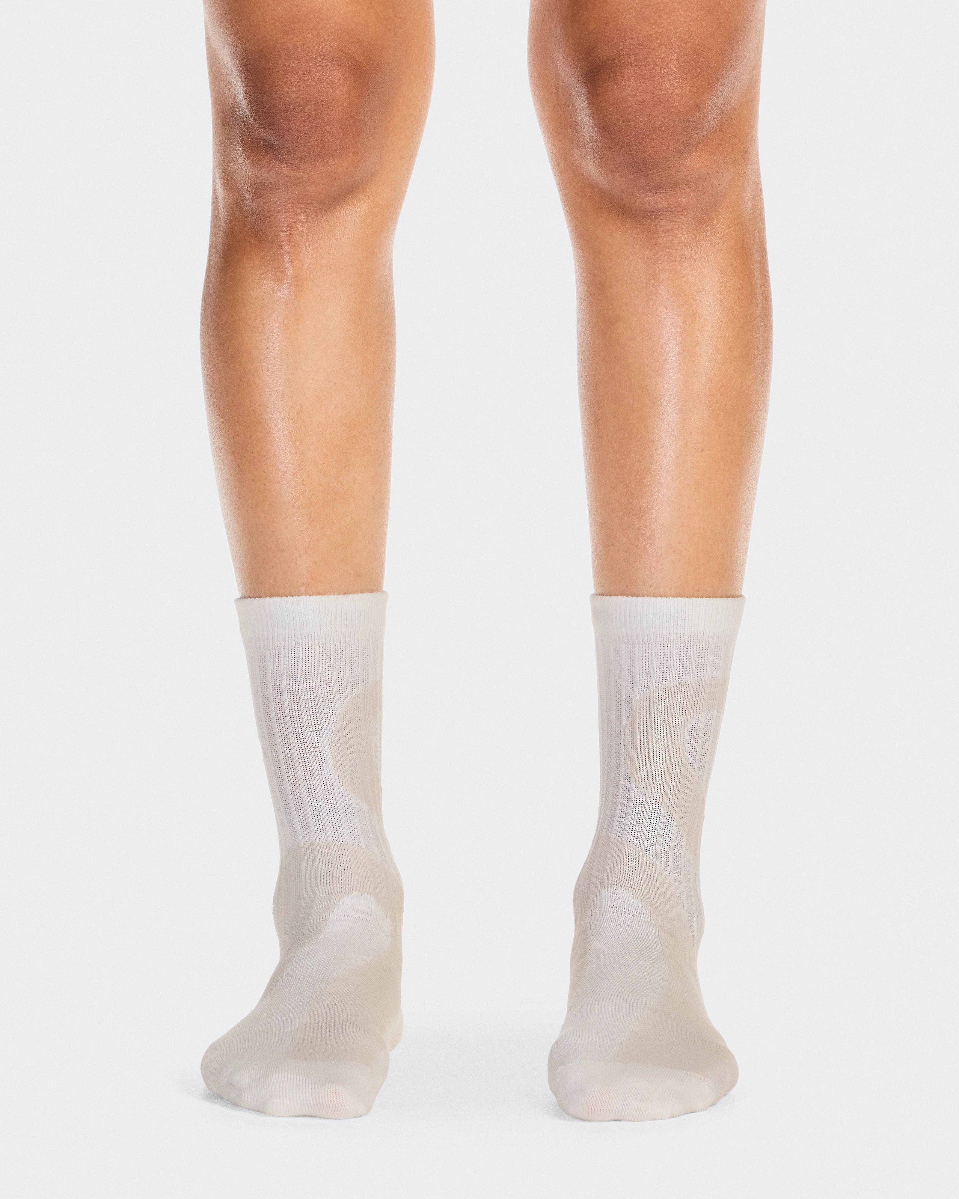 On Liquid Logo Sock High 2P Ivory & Tin Unisexe Chaussettes