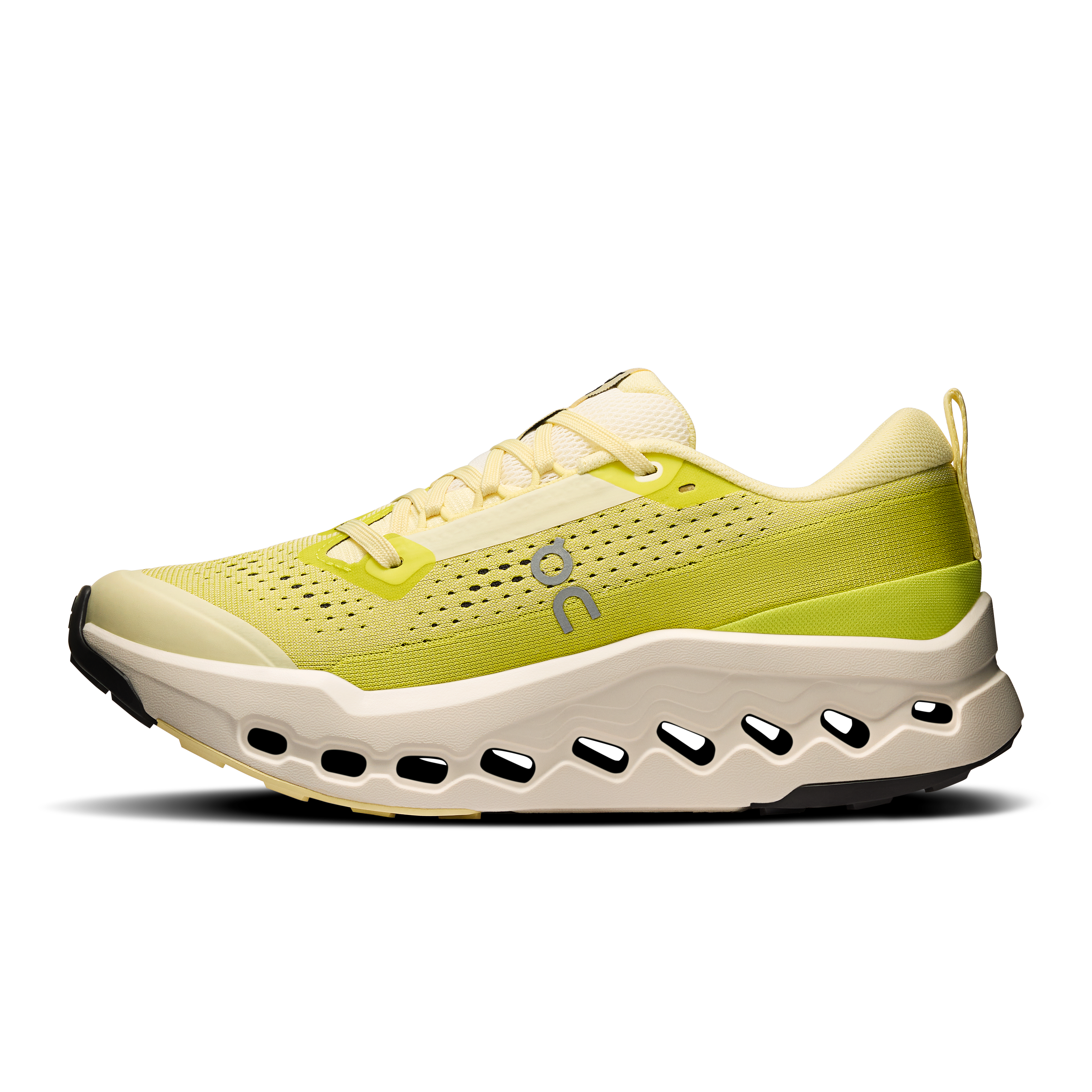 On Cloudsurfer Trail 2 Ivory & Lime Femme Running de trail Chaussures
